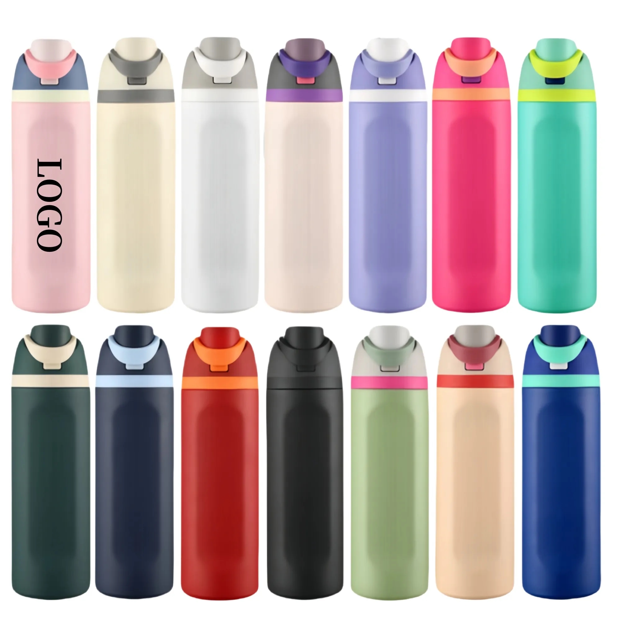 Insulated 24oz Stainless Steel Water Bottle with Straw, custom water bottle with logo imprint 17