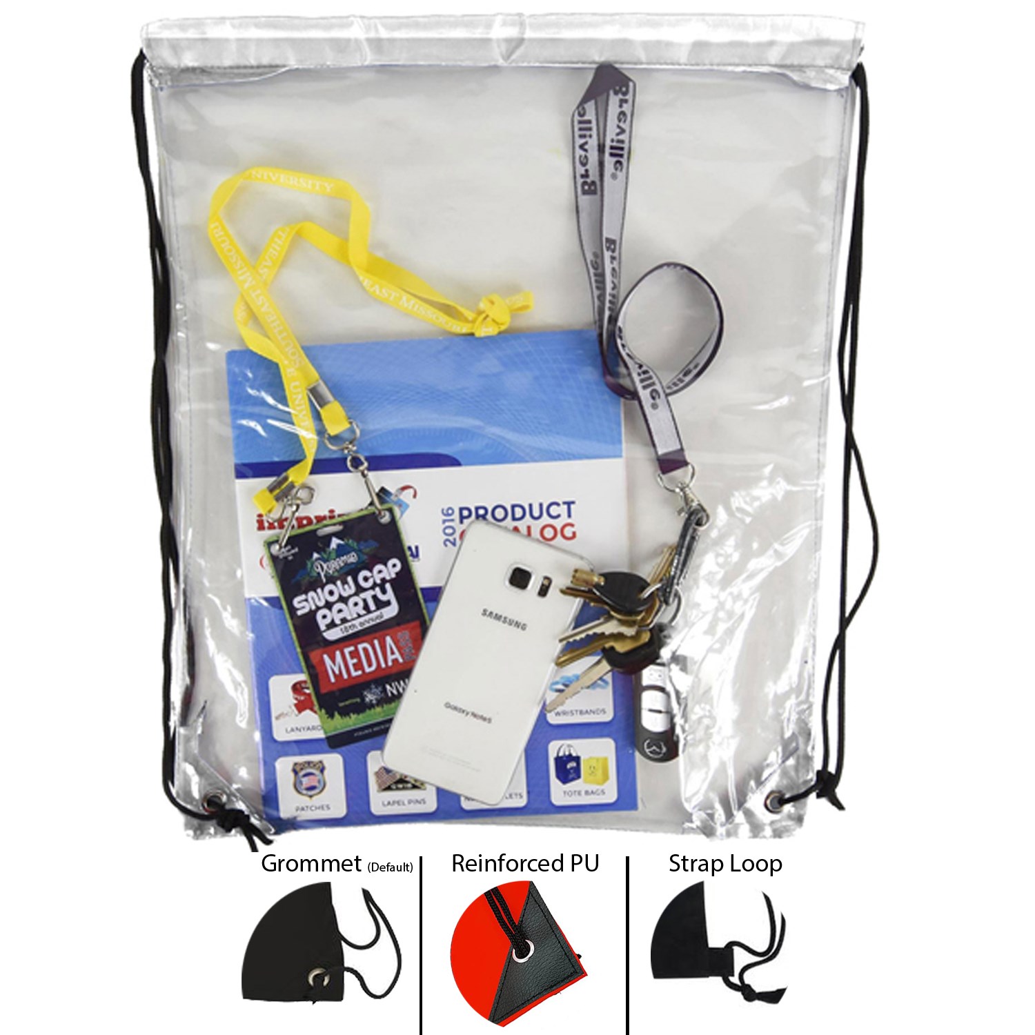 Clear Backpack - See Through Drawstring Backpack Clear Bag 2