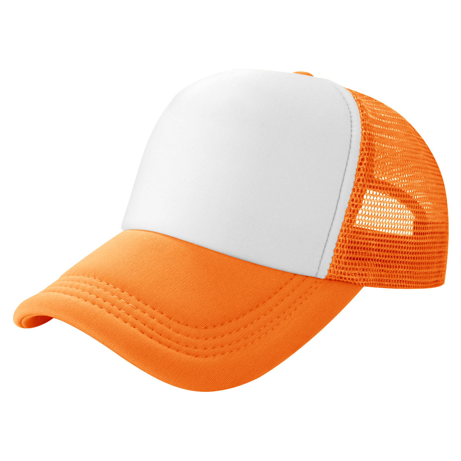 Curved Brim 5-Panel Foam And Mesh Trucker Hat 13