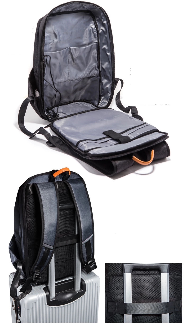 Men's Sports Waterproof Laptop Bags with USB Charging Port 5