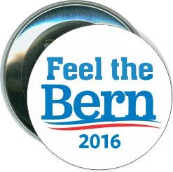Sanders, Feel the Bern White, Political Button