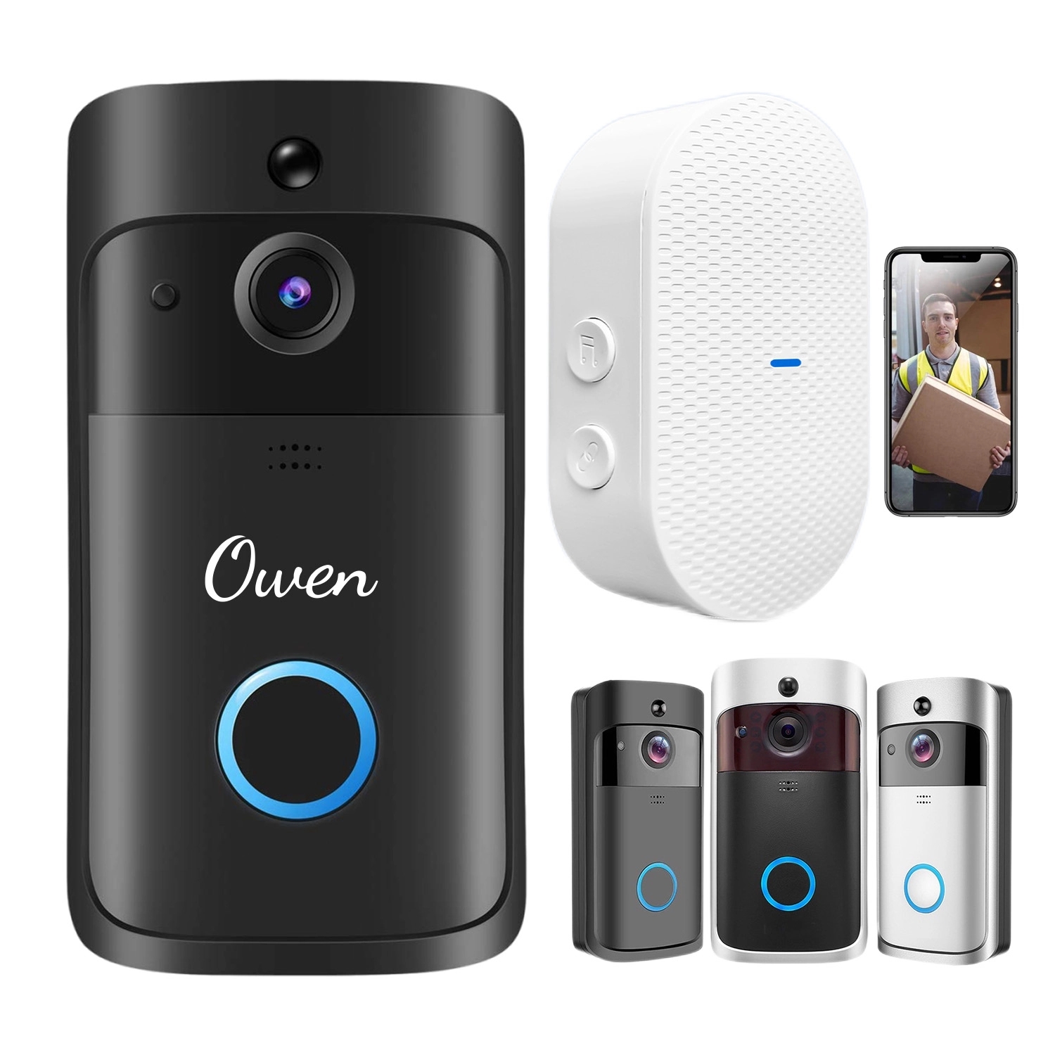 1080P Video Doorbell Camera With Receiver 1