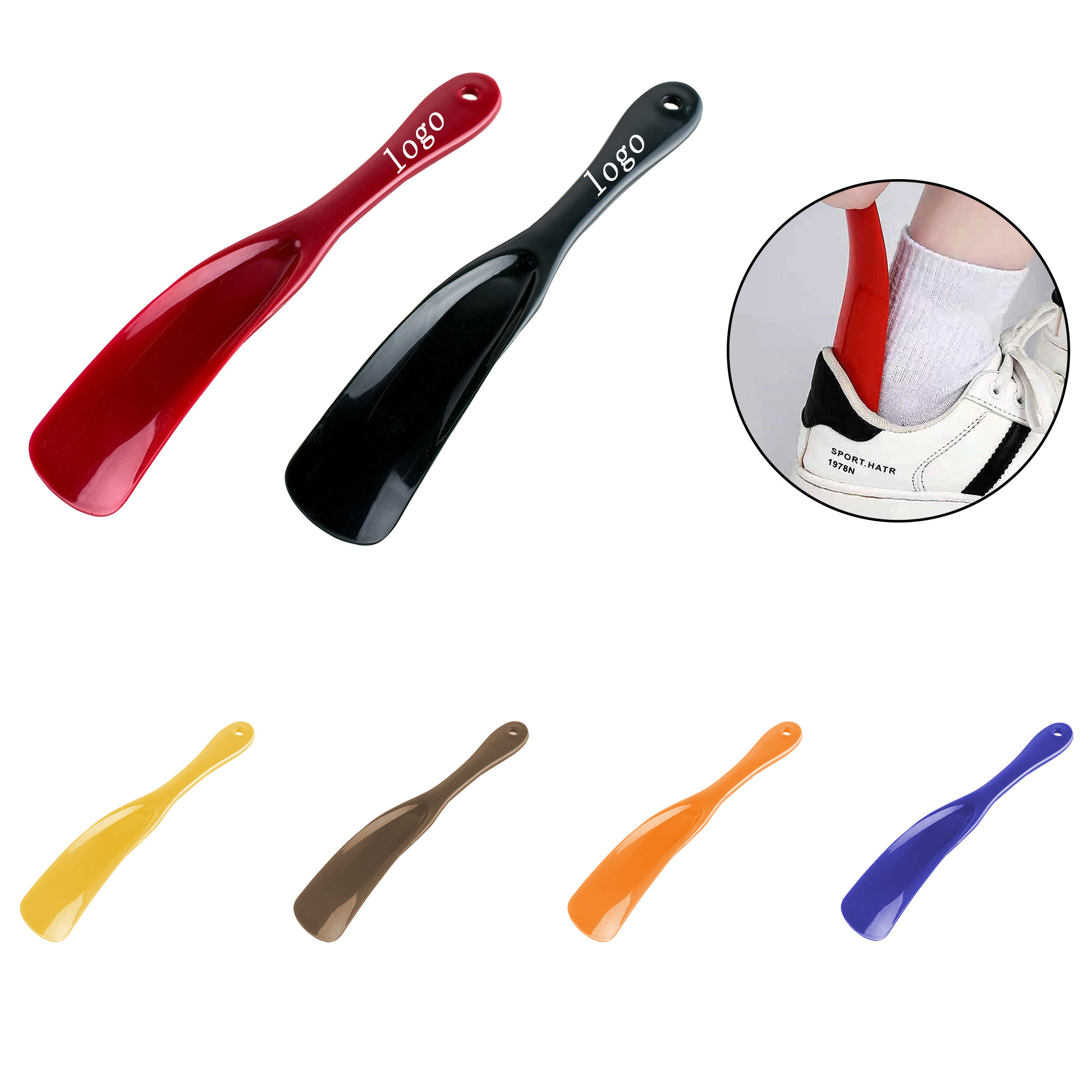 MOQ 50 Short-Handled Plastic Shoehorn 2