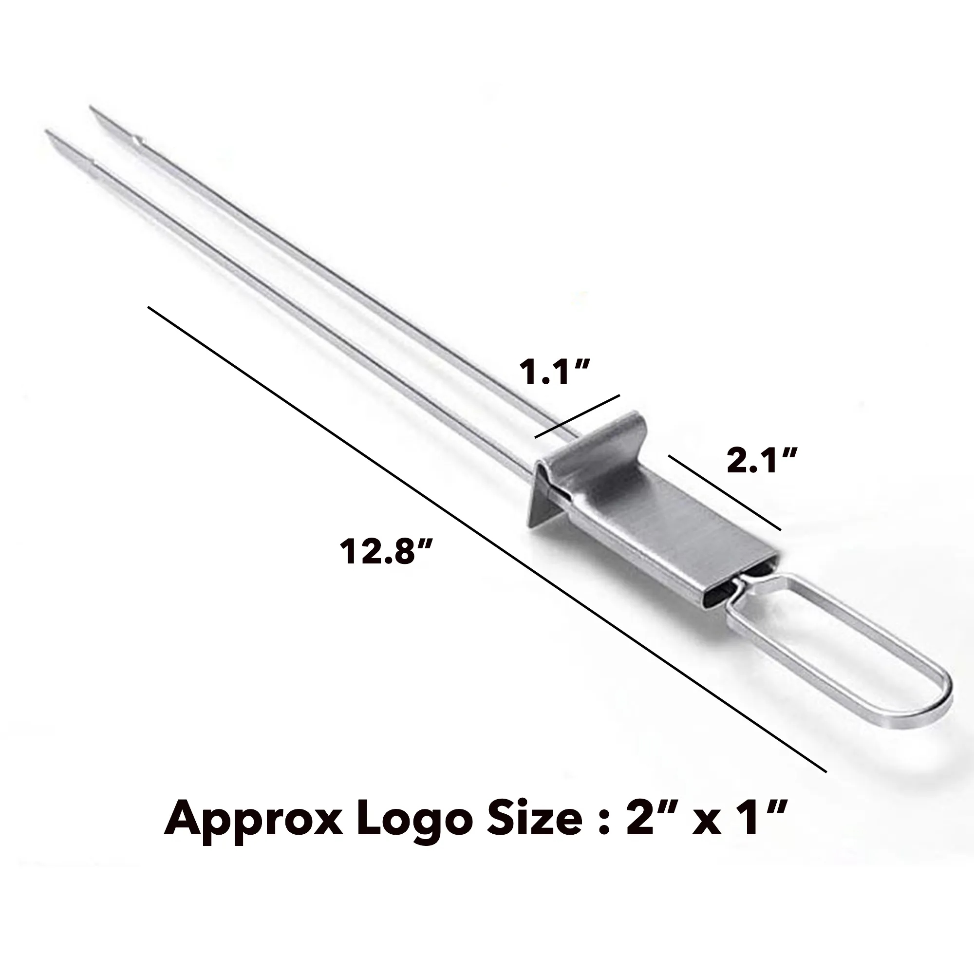 BBQ Stainless Steel Skewers with Slider 2