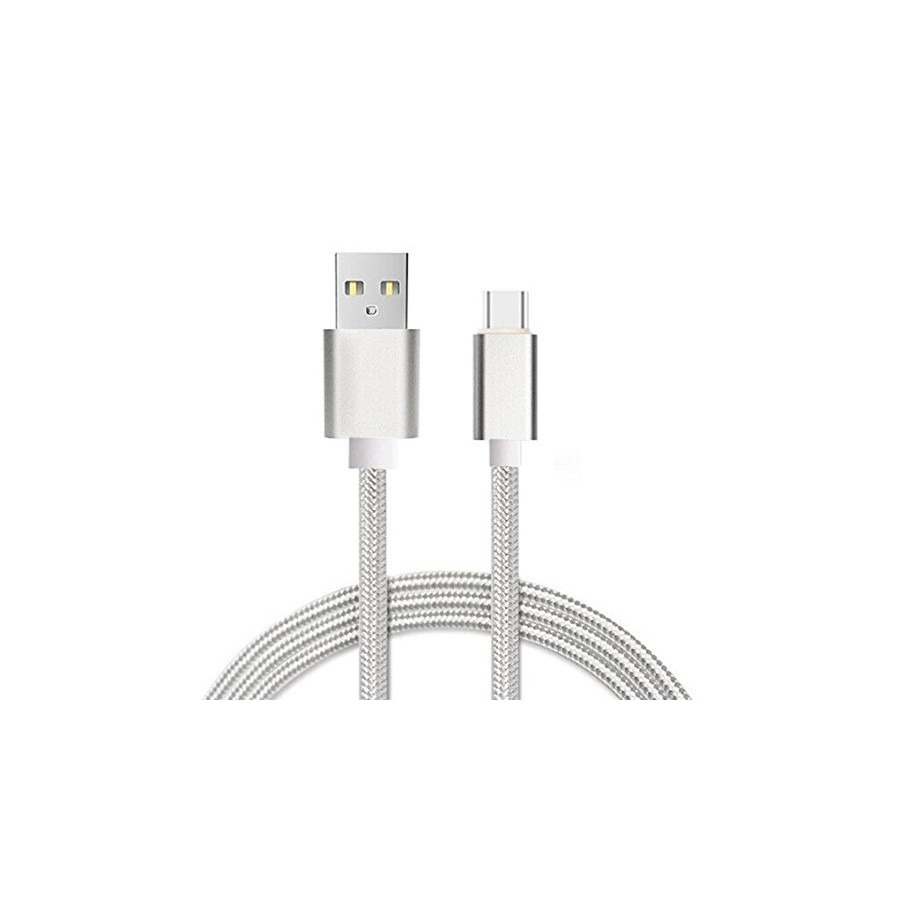 2 Meter Nylon Braided Fast Charging Cable – USB Type-C & 8-Pin Lightning Compatible 3