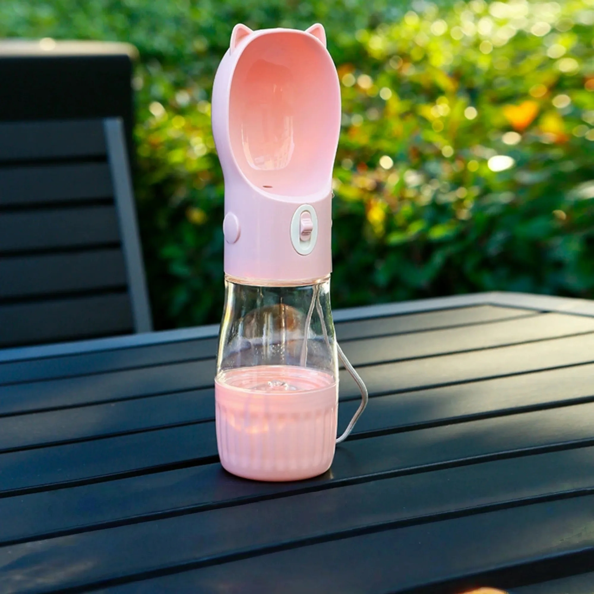 2 in 1 Pet Water And Food Bottle With Lanyard 6