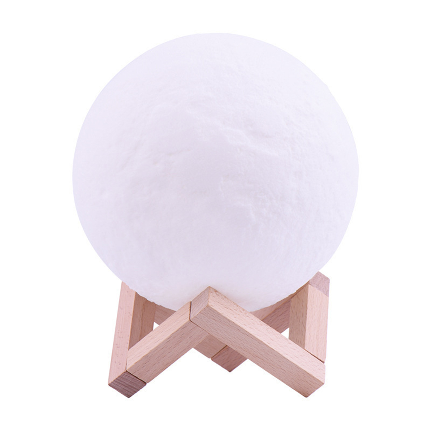 3D Moon Lamp with 5.9 Inch Wooden Base 2