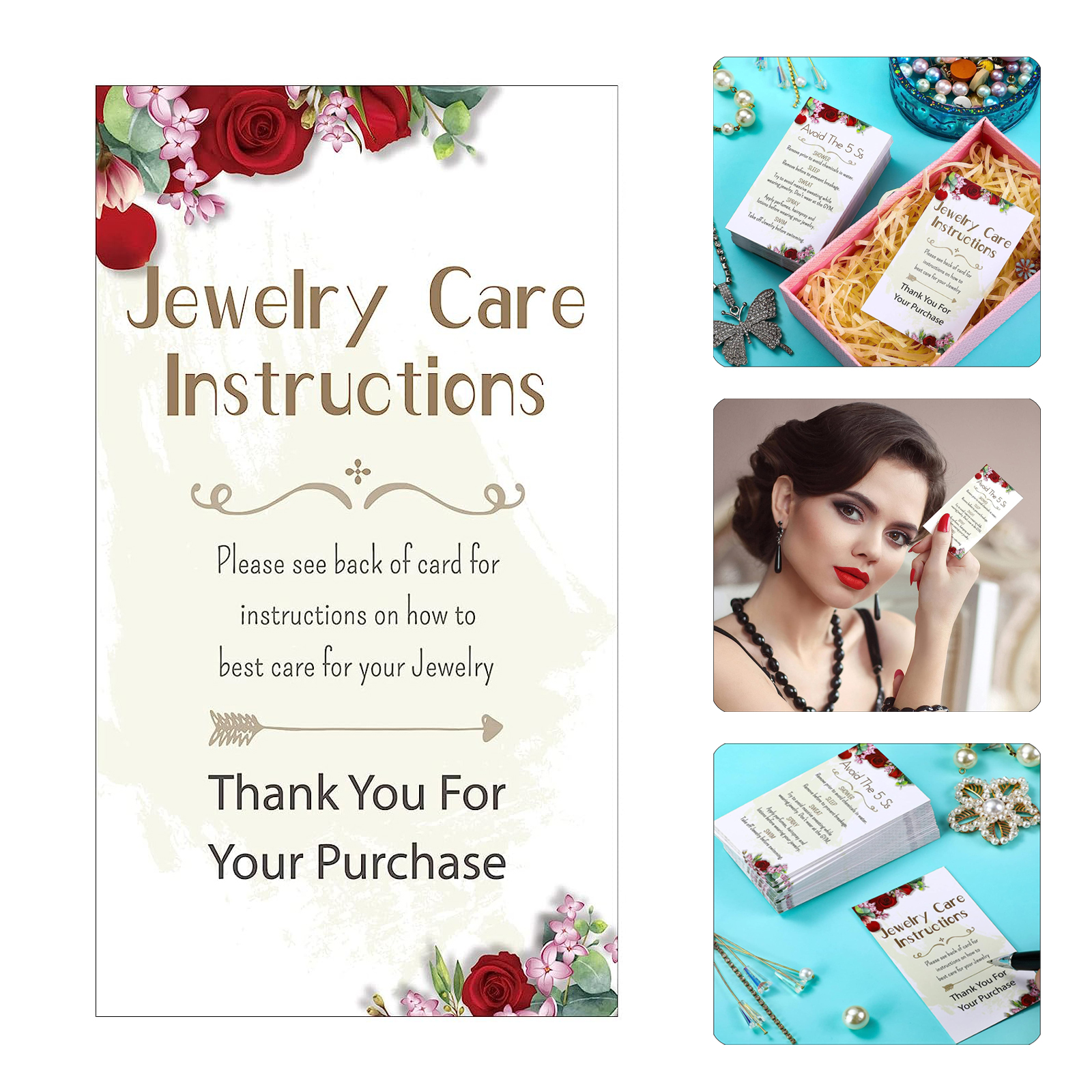 Jewelry Instructions Cards 2
