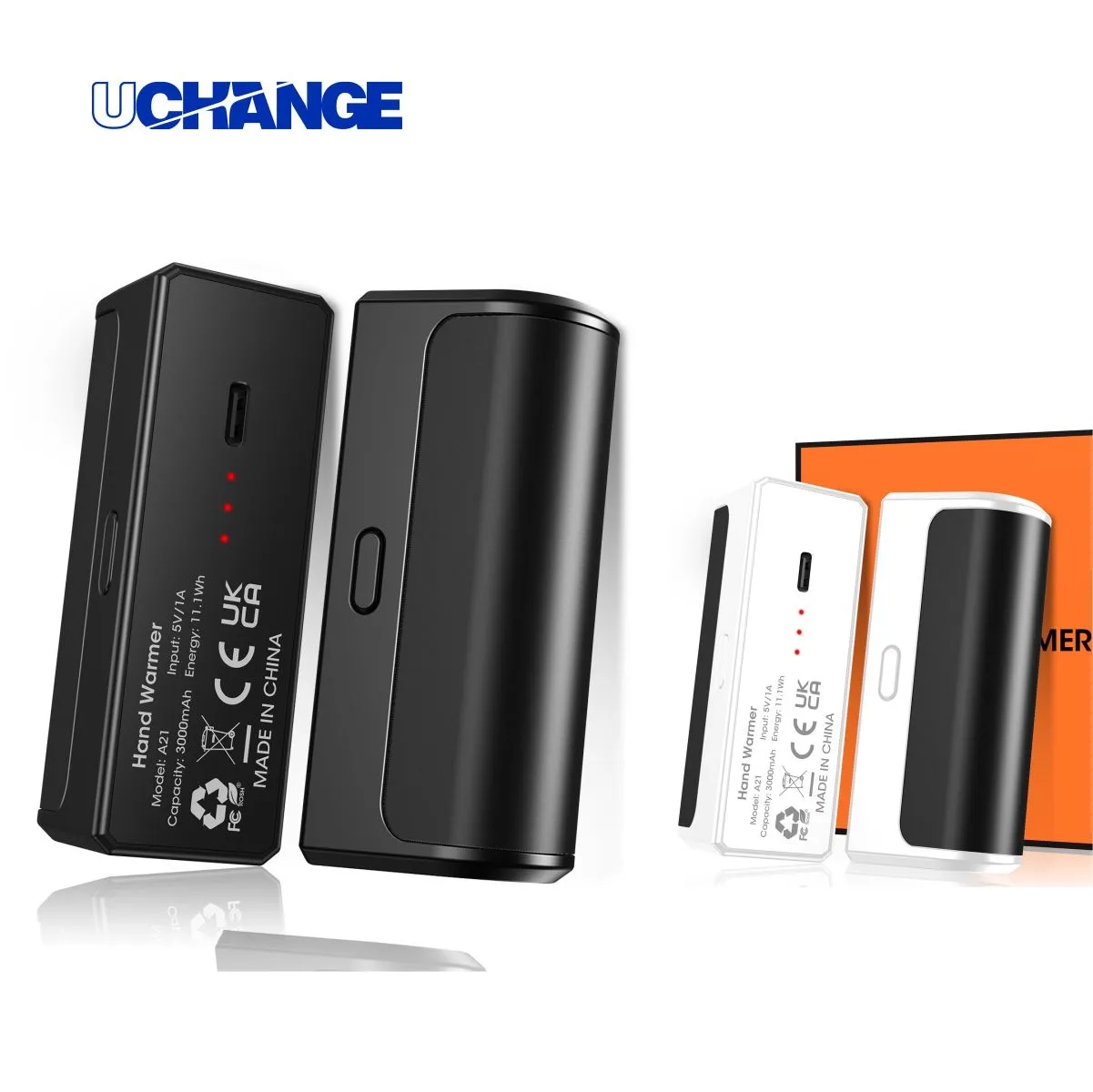 3,000mAh Magnetic Rechargeable Mini Hand Warmer With LED 4