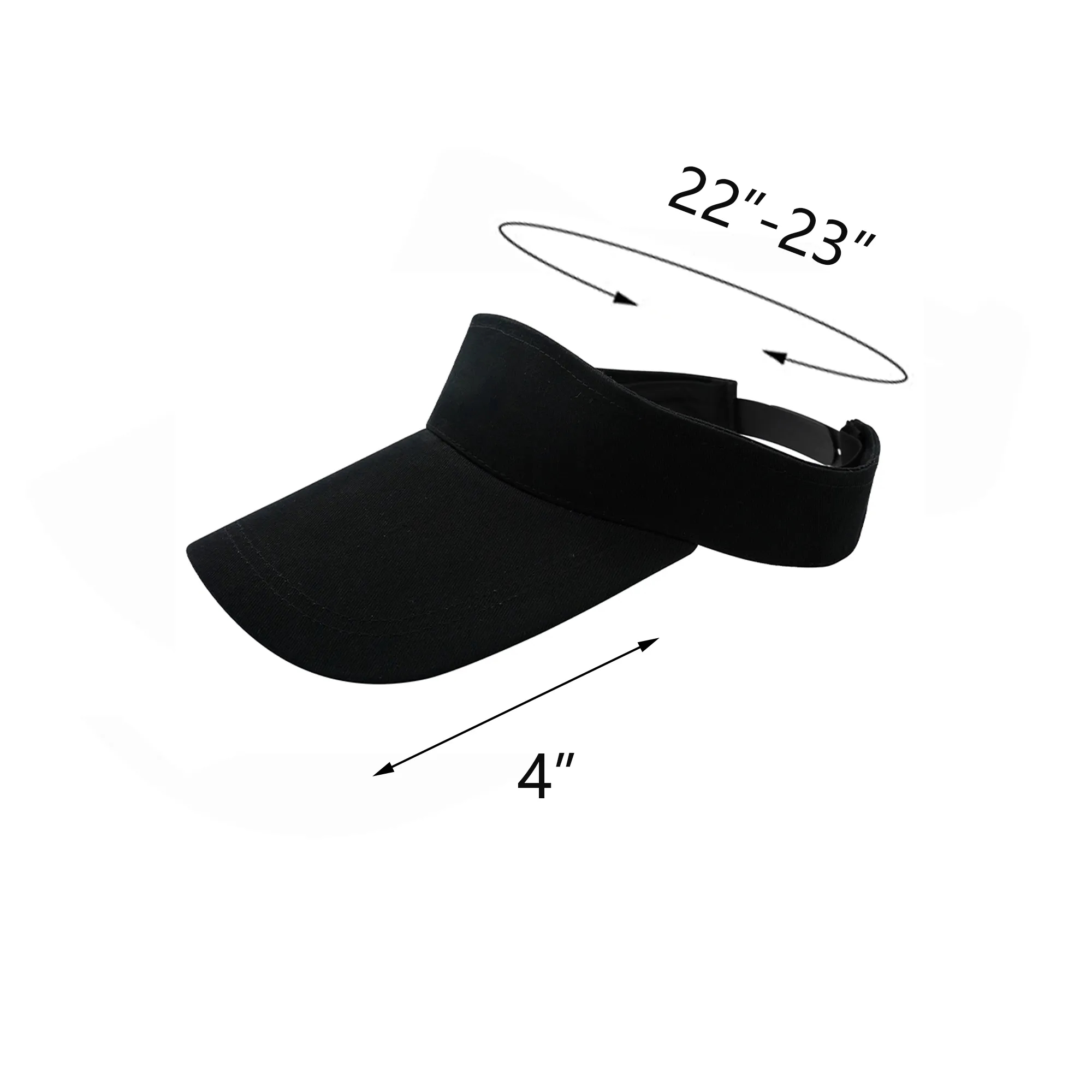 4" Brim Cotton Visor Cap 2