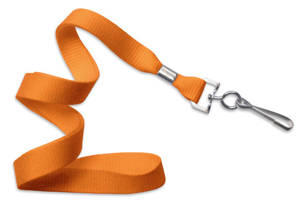 5/8" Blank Lanyard w/Swivel Hook (Orange) 2
