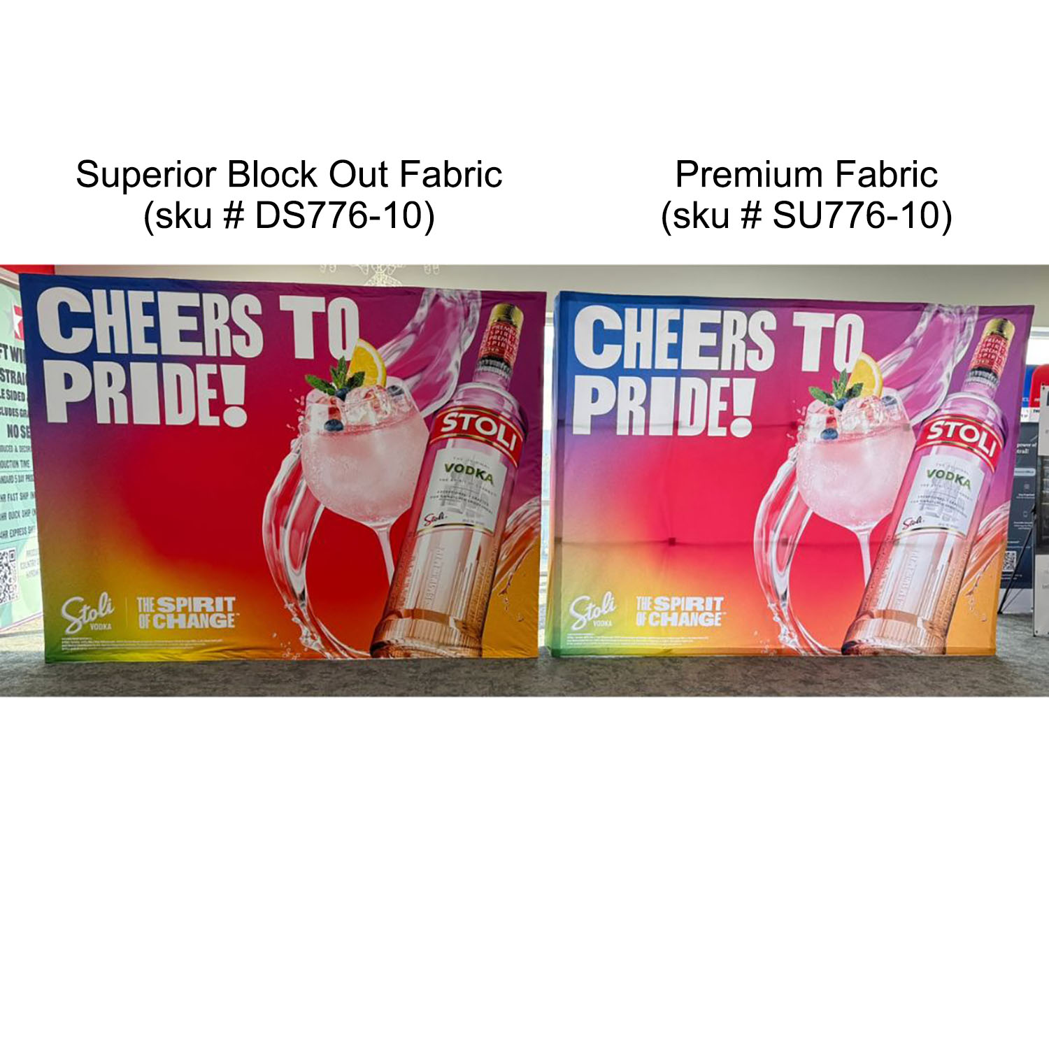 10' Straight Wall Tension Fabric Pop-up Display Kit with Wrap End Caps, Superior Block Out Fabric 8