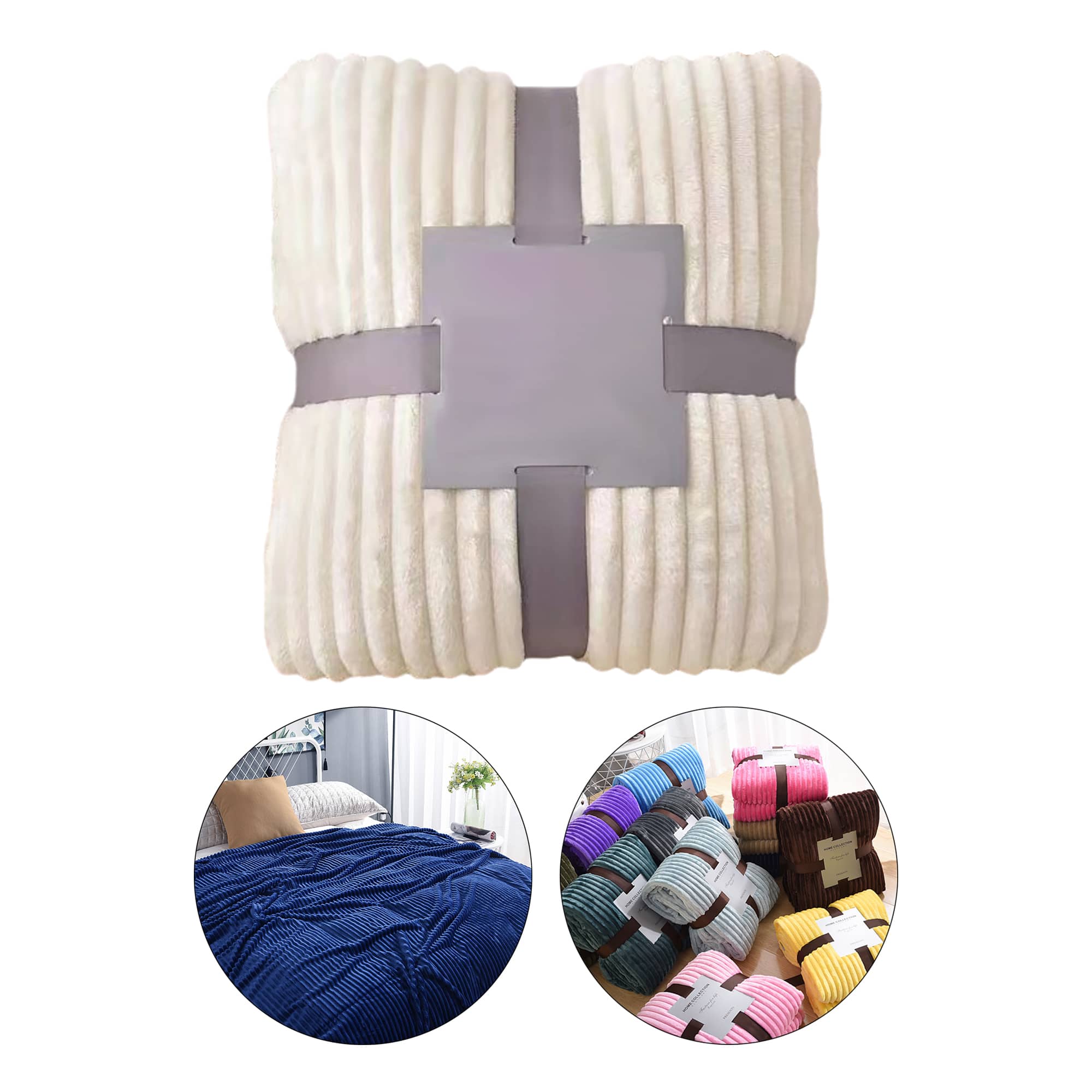 Versatile Cozy Fleece Blanket Mul Sizes Avail 2