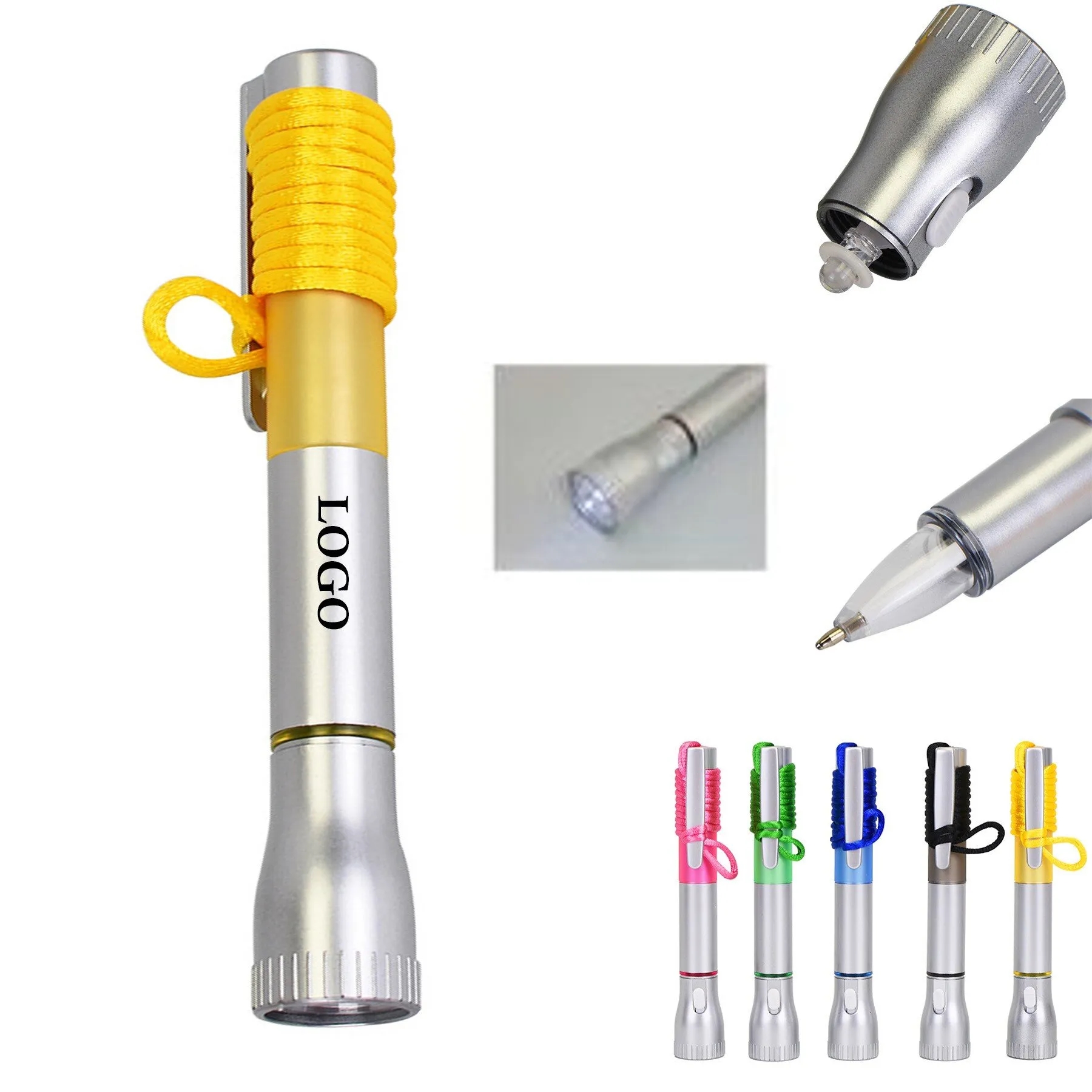 Light-Up Black Ink Pen With Necklace 2