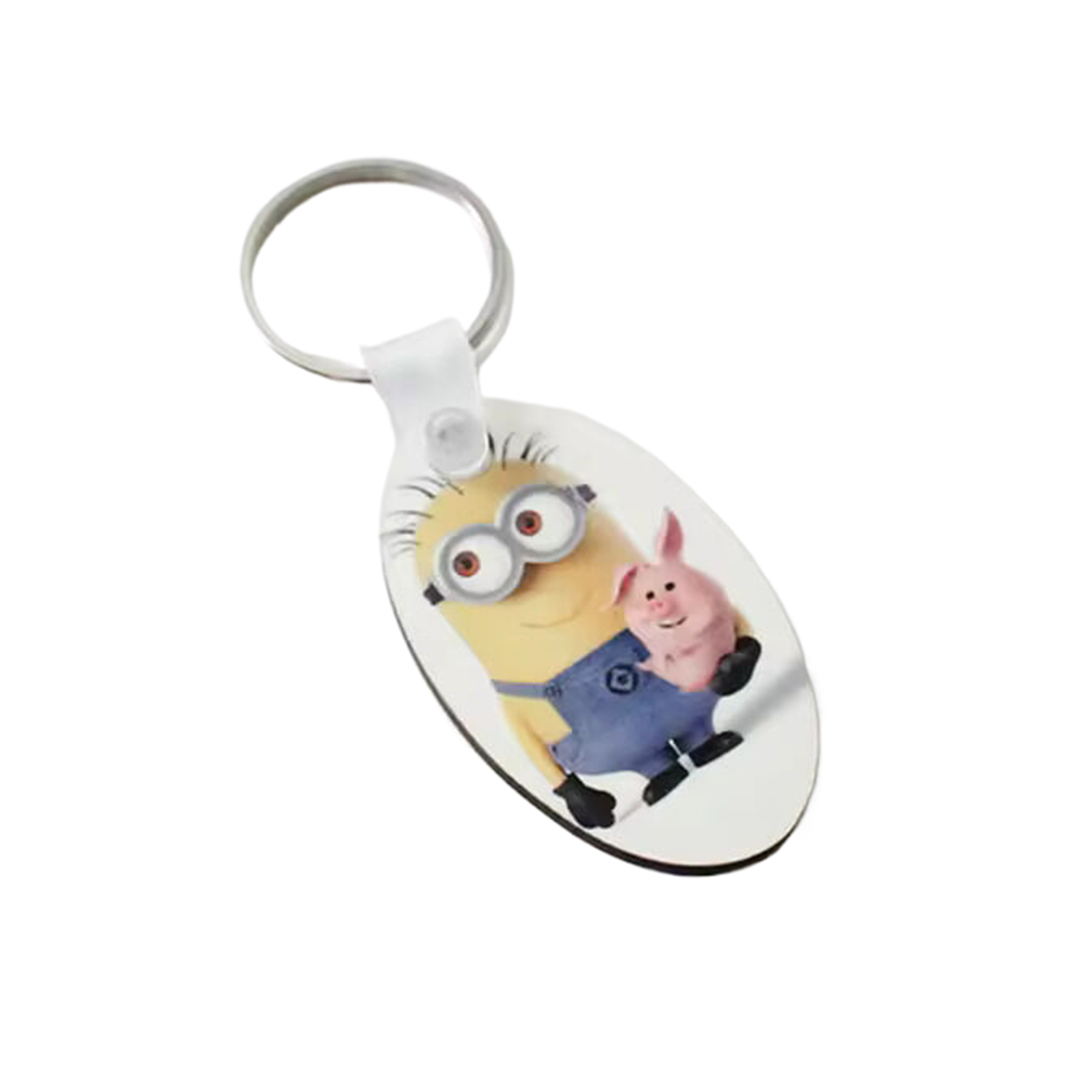 Oval Shape MDF Keychain 3
