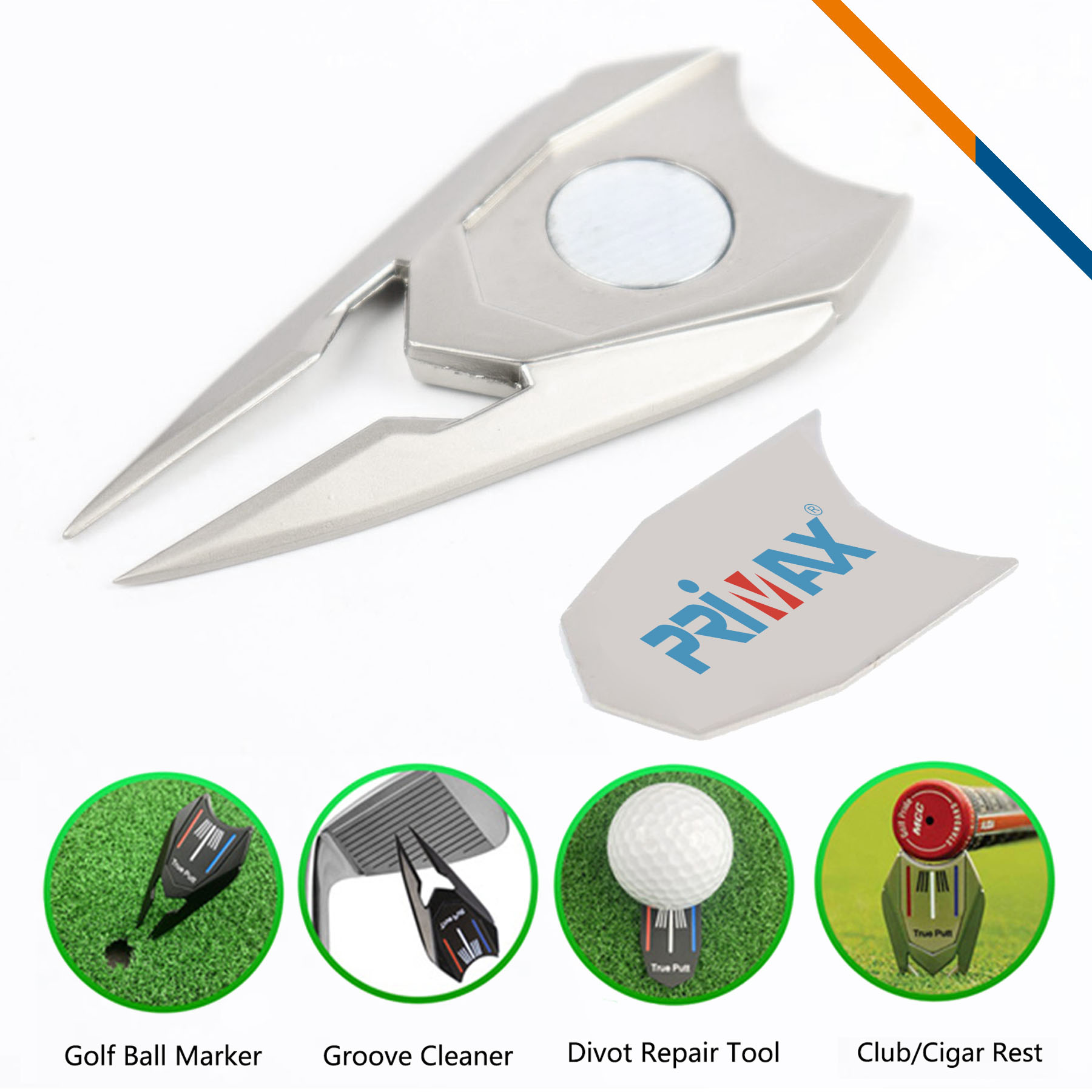 Spaco 5 in 1 Ball Marker Golf Divot Tool 12