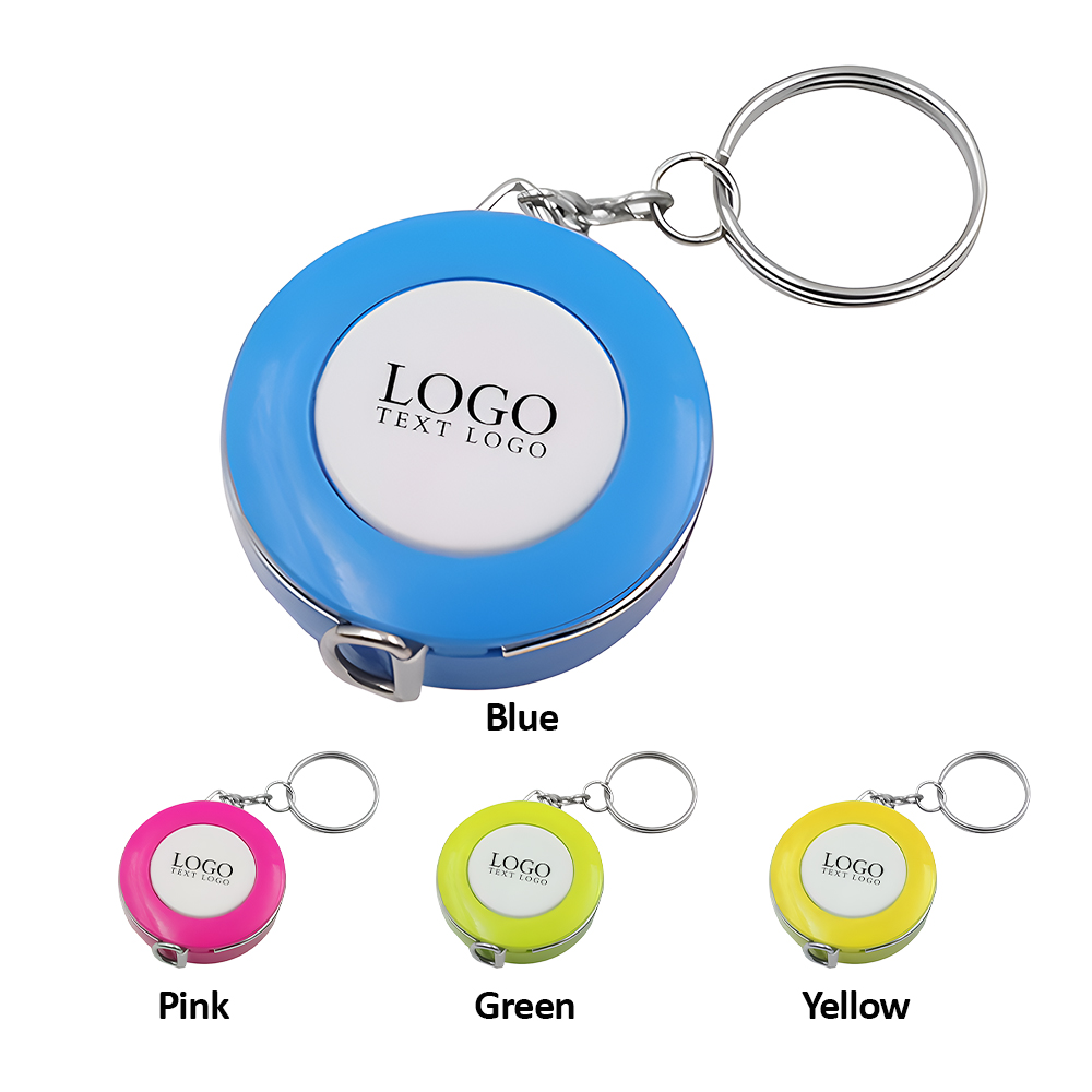 Retractable Plastic Round Tape Measure Keychain 1