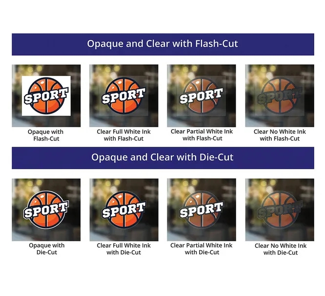 Die-Cut Clear Window Decals(12" x 12"/Sqft) 3