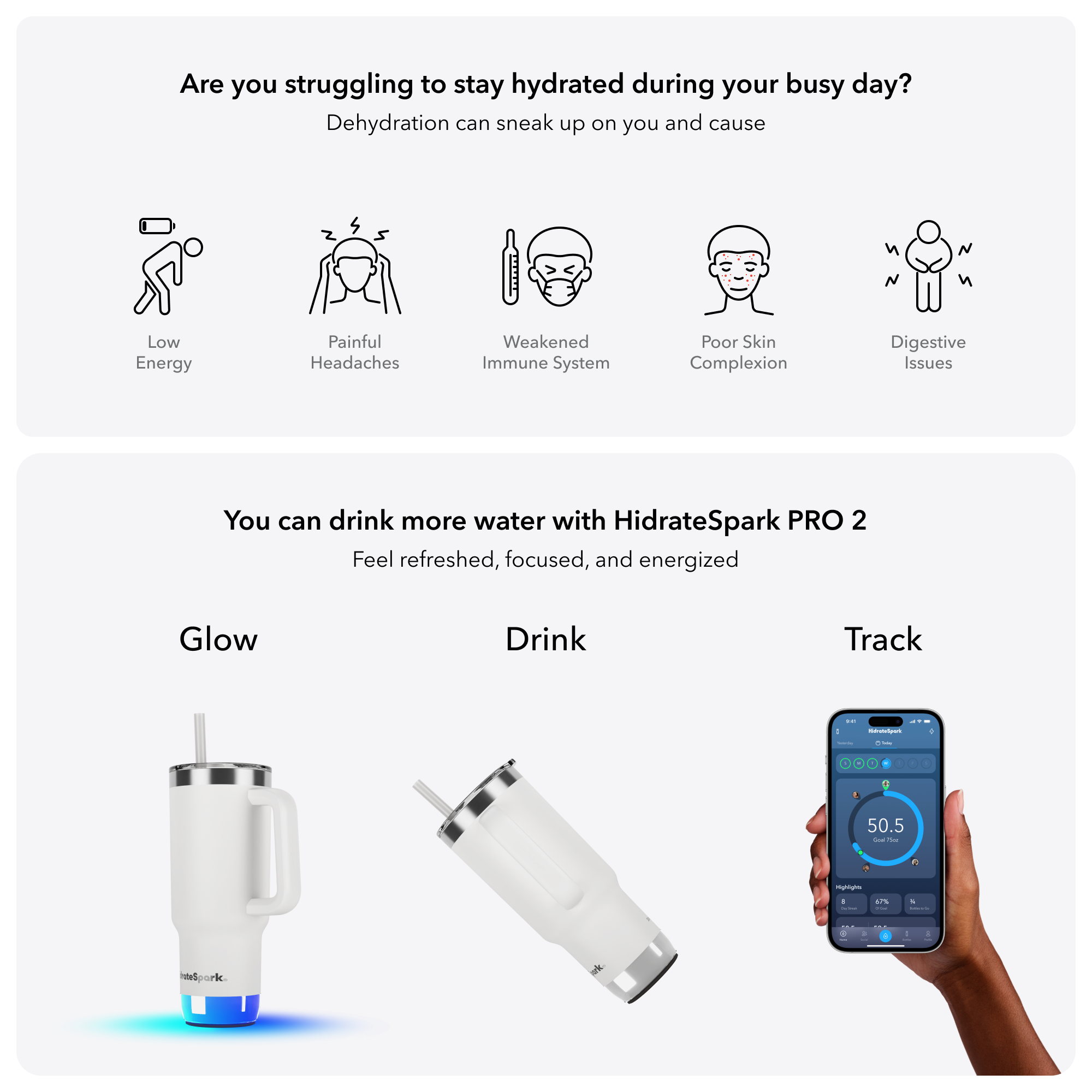 HidrateSpark® 30 oz. PRO 2 Tumbler, Premium 9