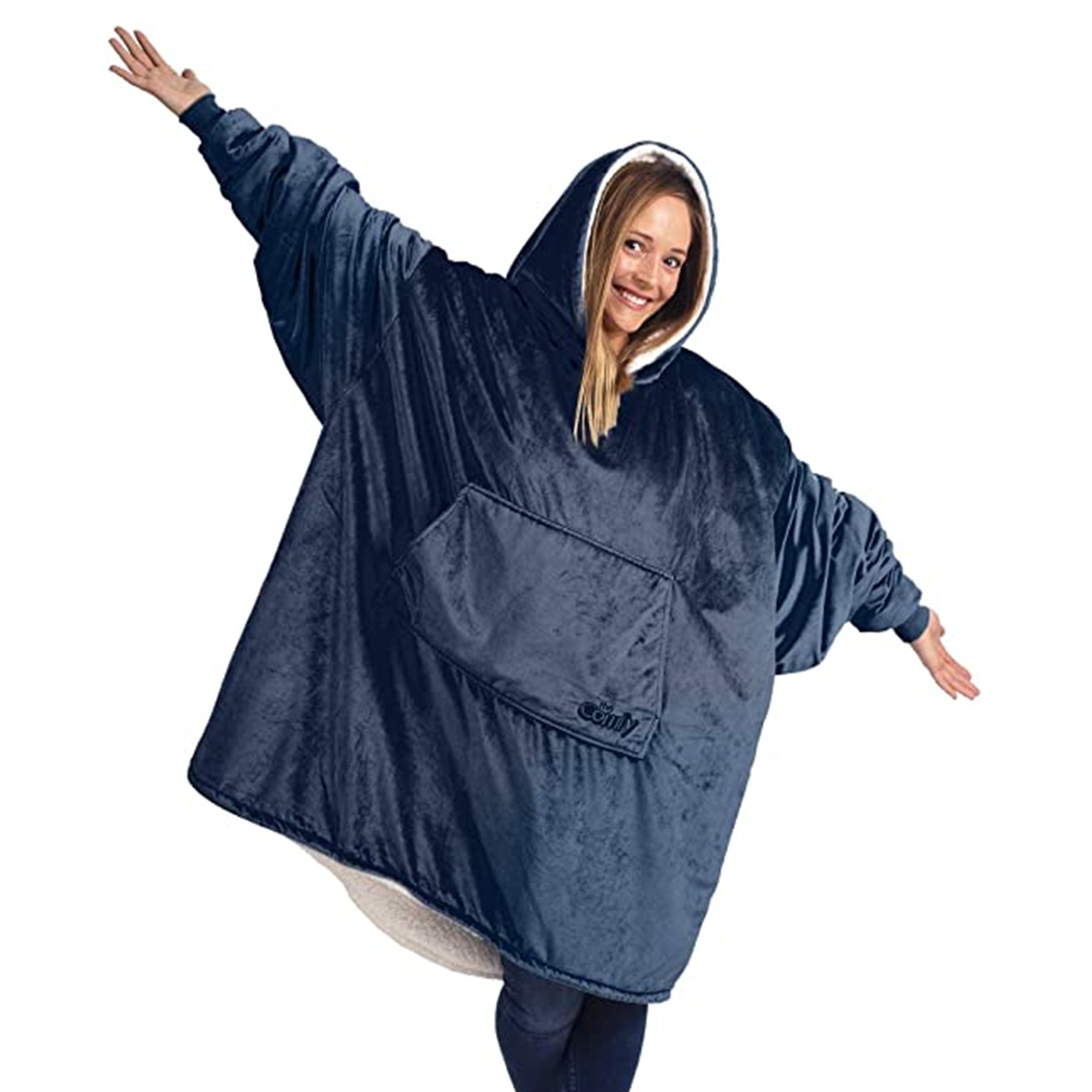 Sherpa Wearable Blanket, custom hoodie or sweatshirt with logo imprint 2