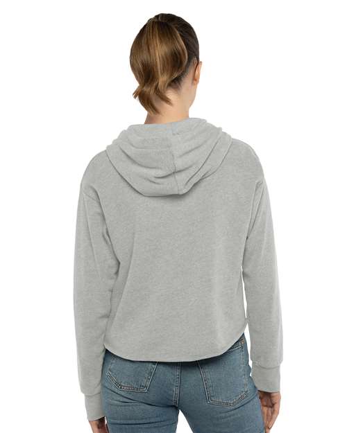 Women's Laguna Sueded Raw Edge Crop Hoodie Sweatshirt - 9384 10