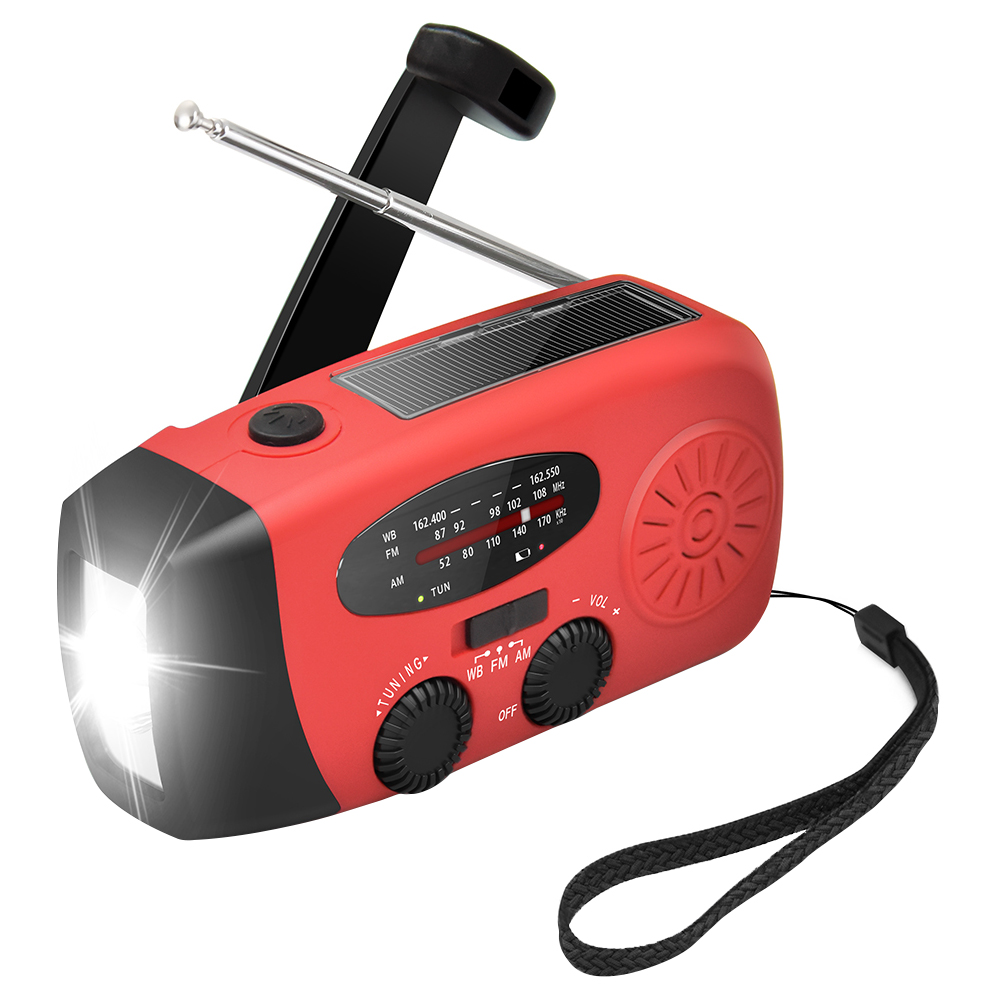 ResQ Emergency Radio – AM/FM/NOAA with LED Flashlight, 1000mAh Power Bank, Solar & Hand Crank 3