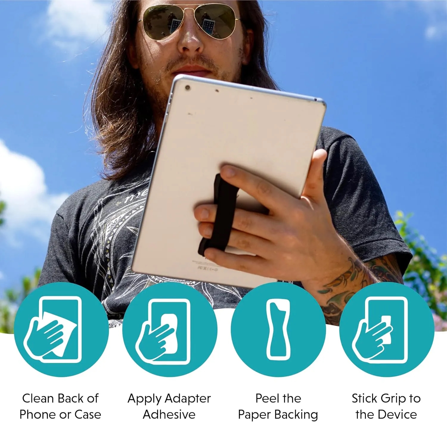 Universal Phone Grip for Smartphones & Mini Tablets 6