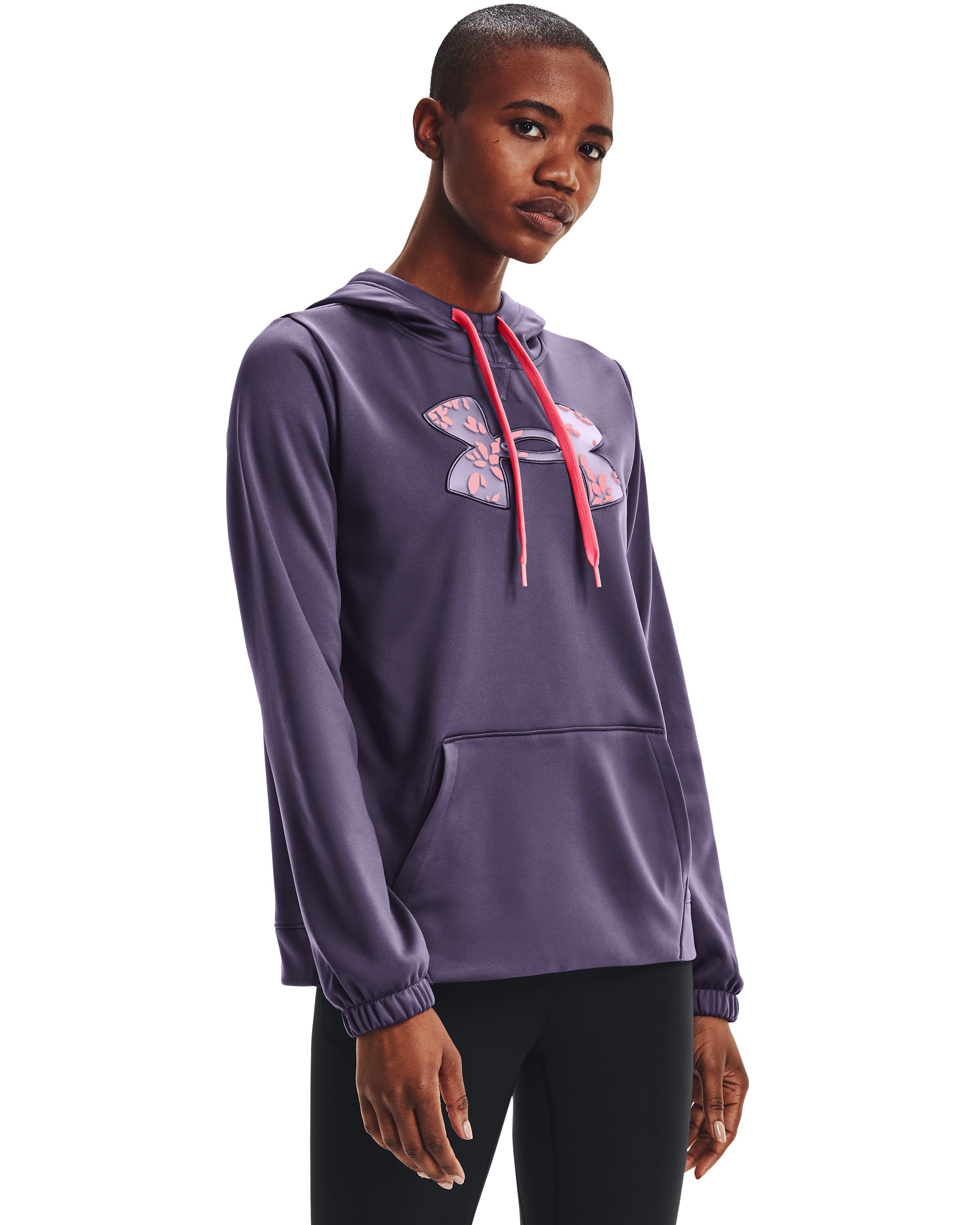 Women's Armour Fleece Floral Silicone Big Logo Hoodie 5