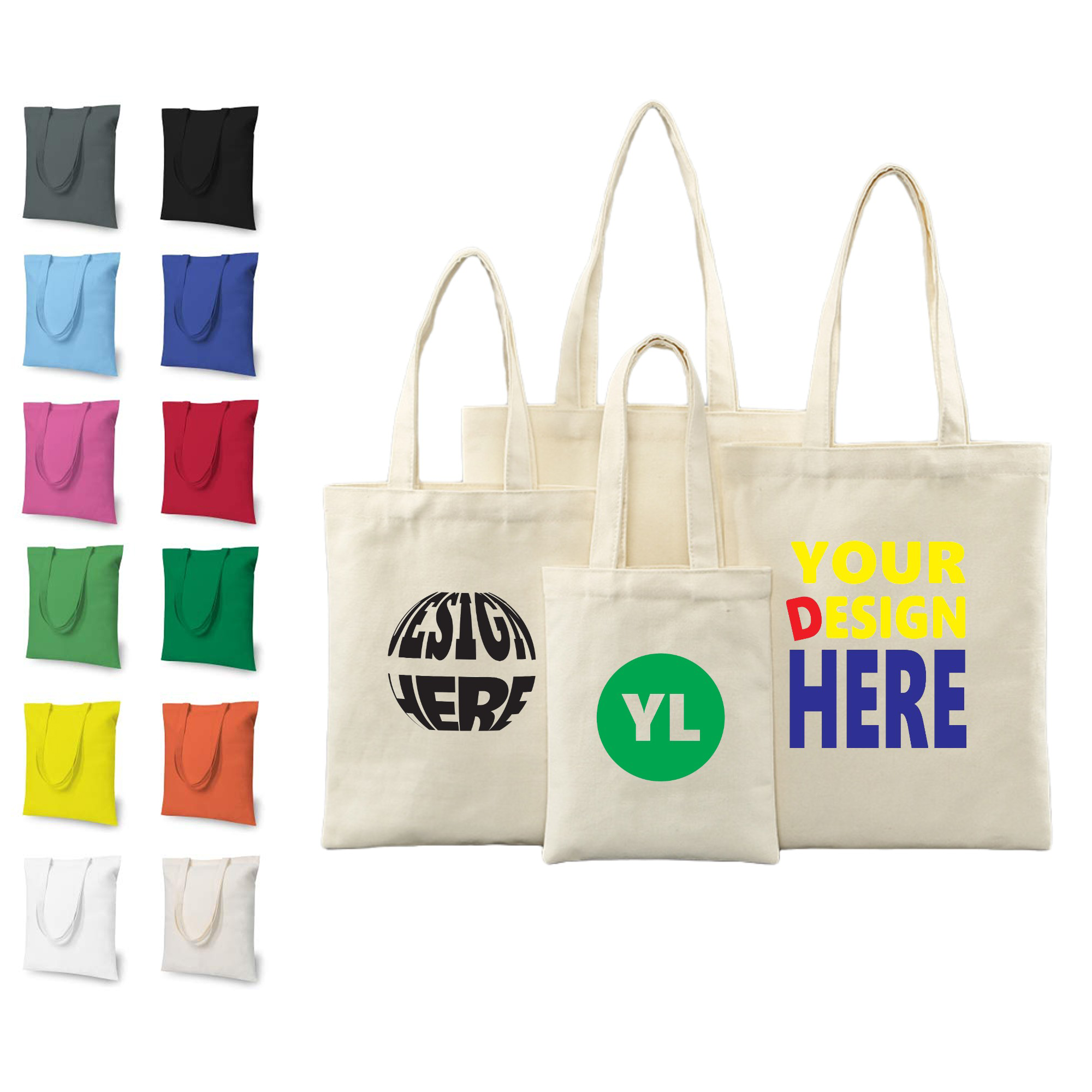 Foldable Custom Canvas Tote Bag, custom tote bag with logo imprint 2