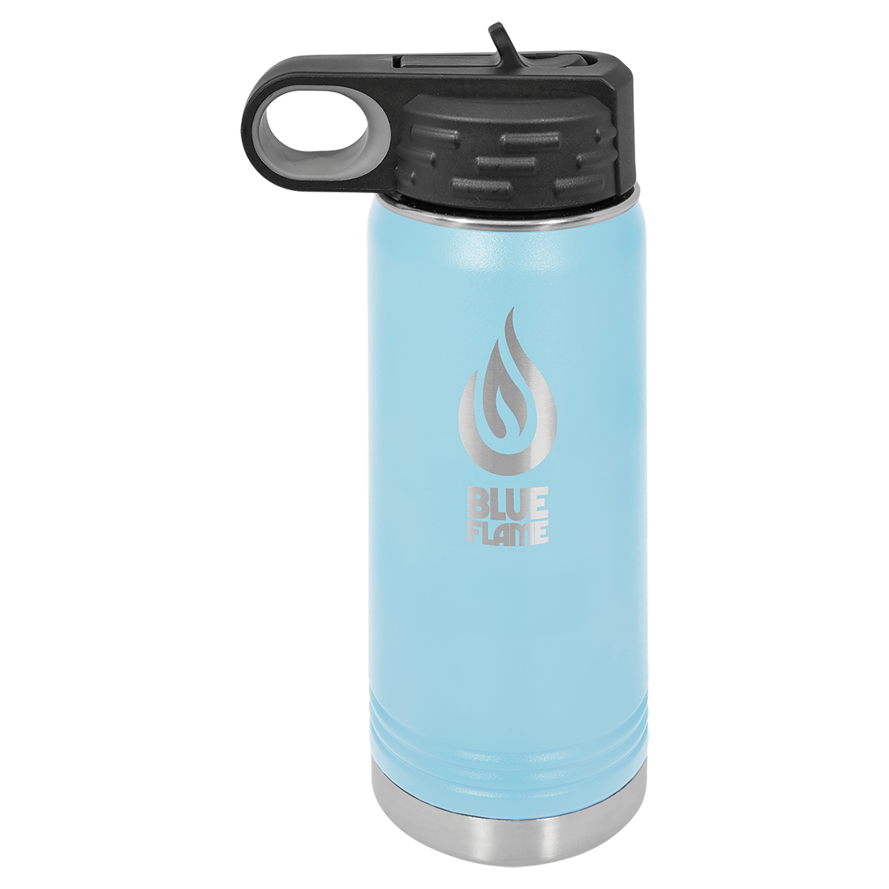 20 oz. Light Blue Laser Engraved Polar Camel Water Bottles 2