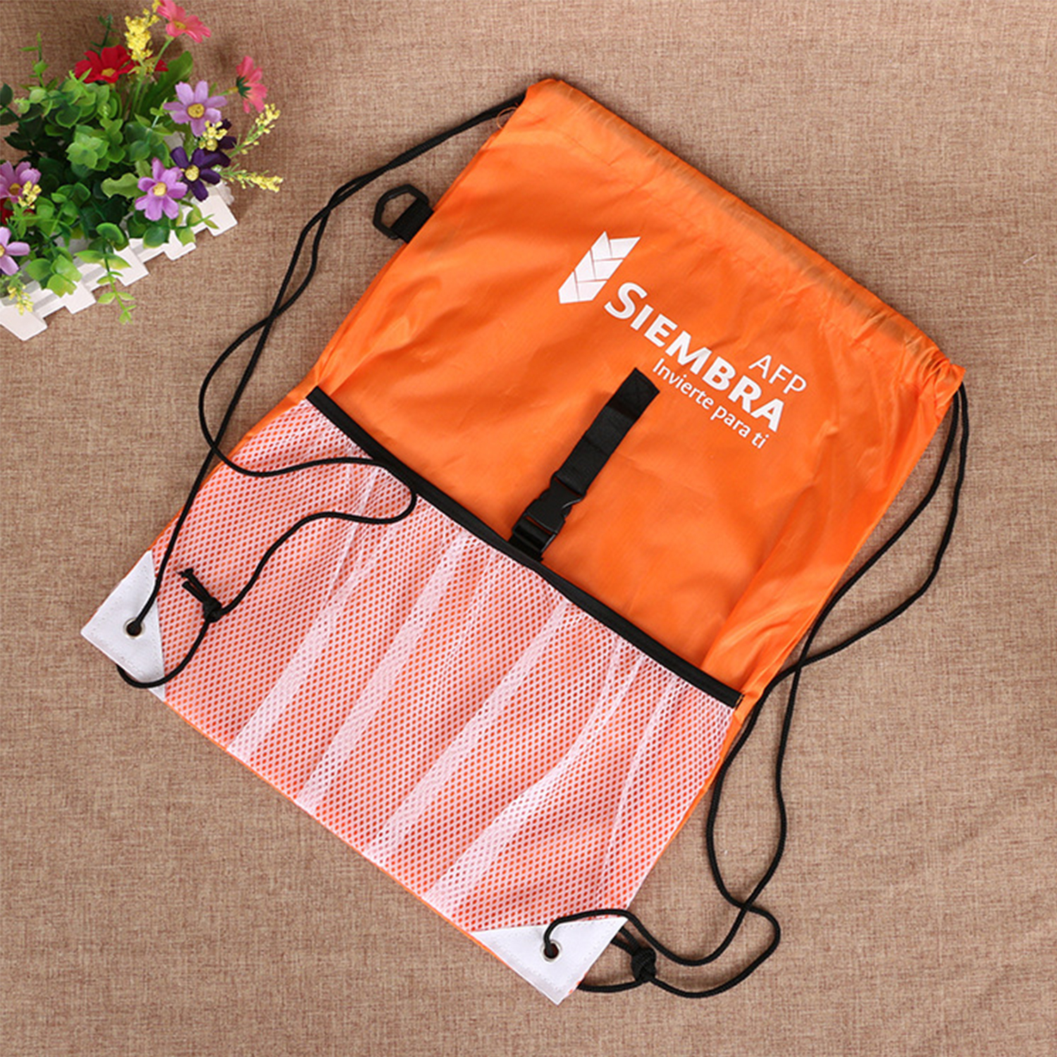 Drawstring Pack w/ Outside Mesh Pocket 3