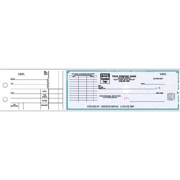 High security 3-on-a-page empty voucher check 2