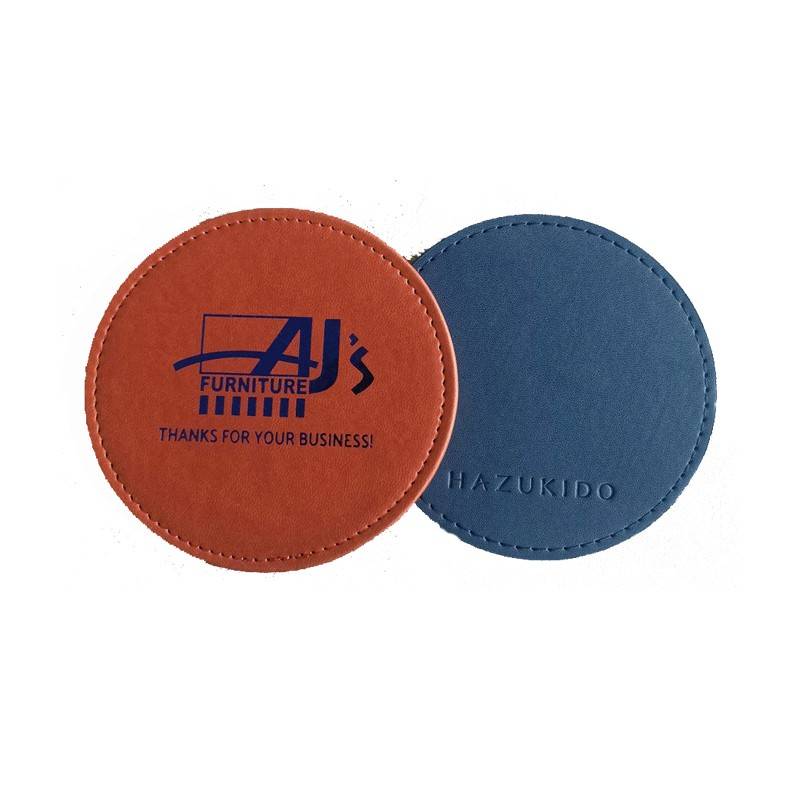 Round Leather Coasters 4
