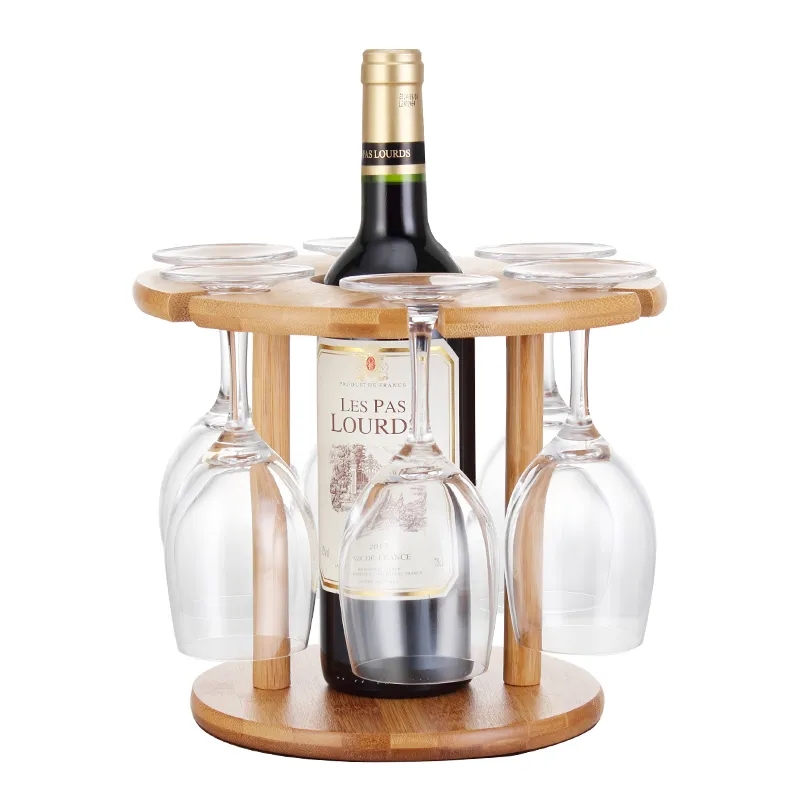Bamboo Wine Glass Holer 3