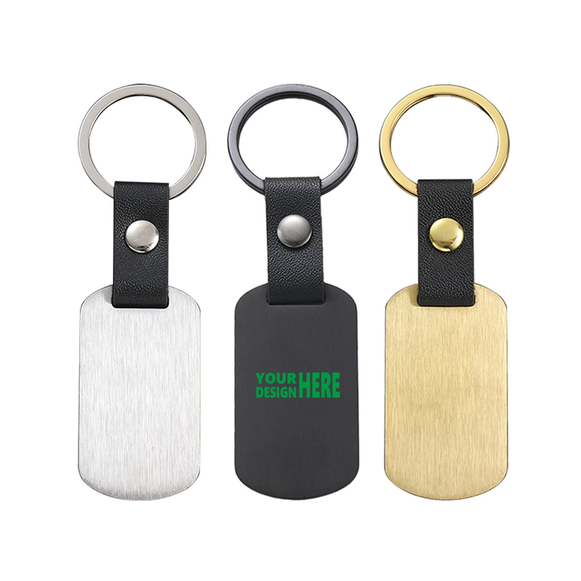 Stainless Steel Military Brand Beather buckle Keychain