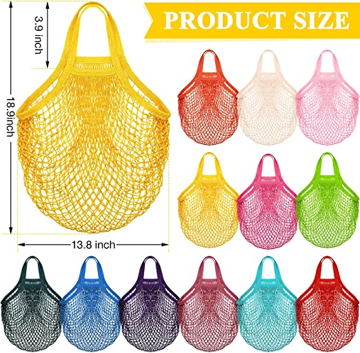 Market Cotton Kitchen Netted Portable Tote Bag 4