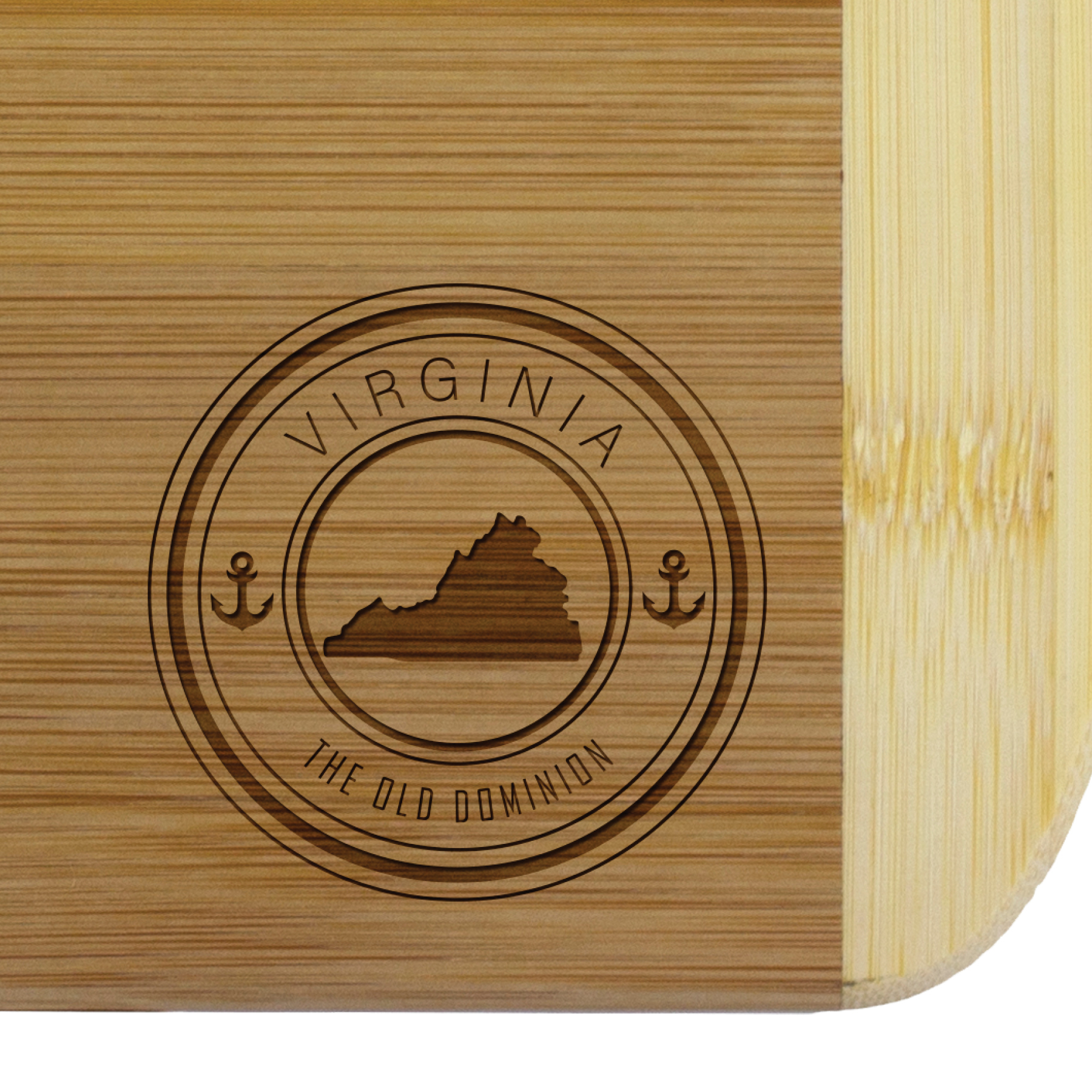Virginia State Stamp 2-Tone 11" Cutting Board 2