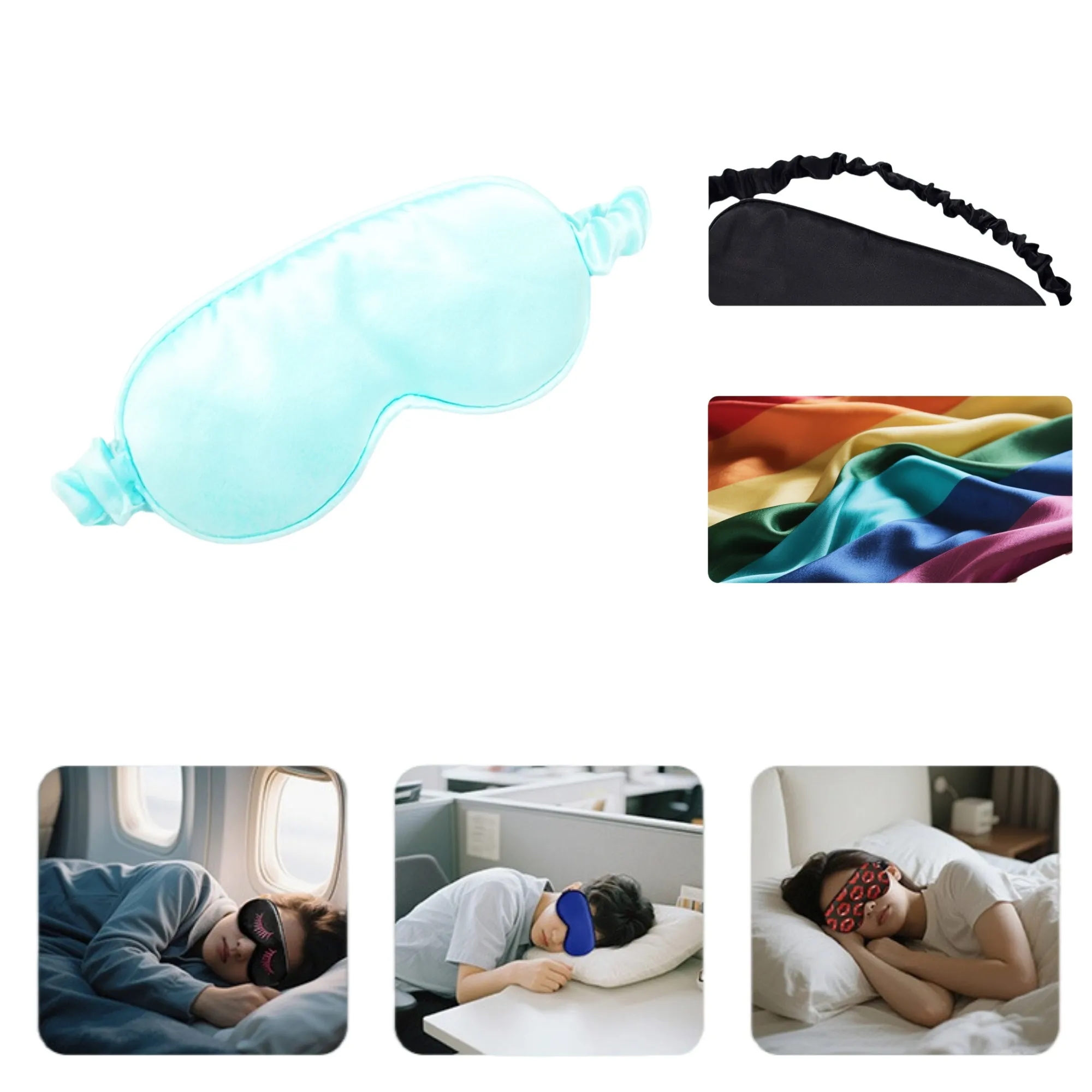 Full-Color Adjustable Soft Silk Eye Mask For Children 2