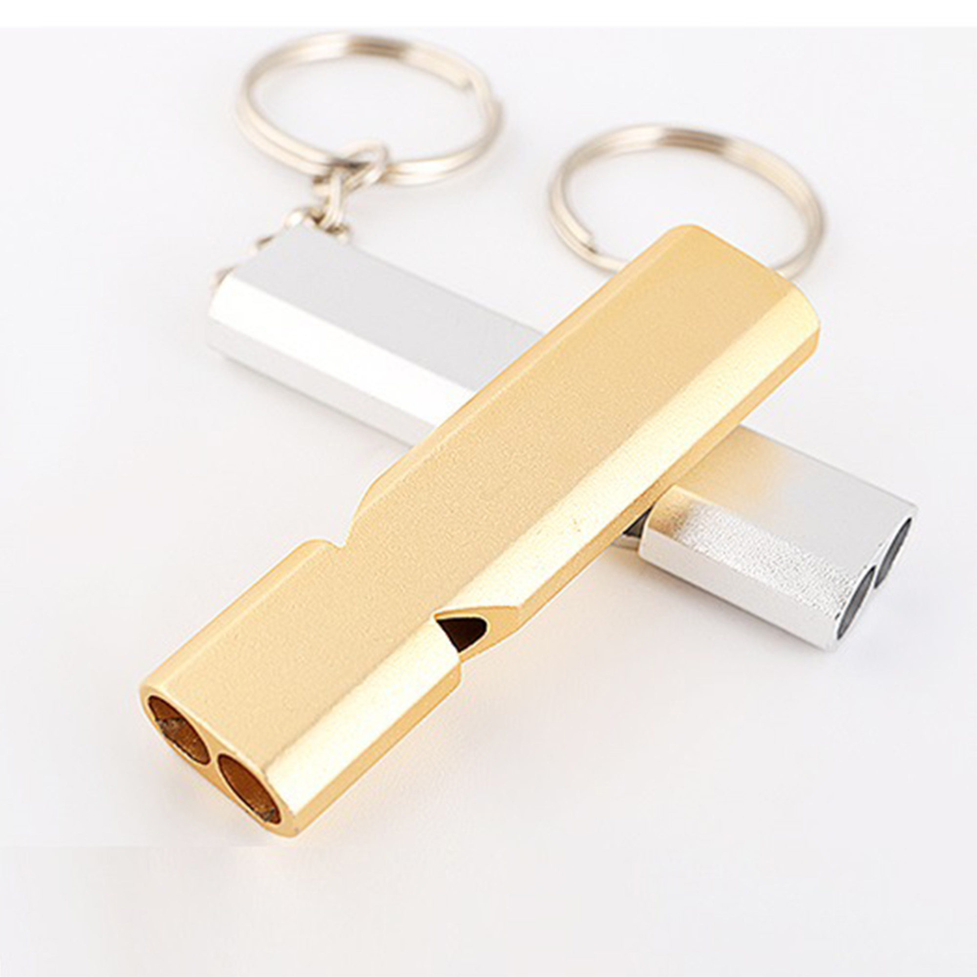 Dual Chamber Aluminum Alloy EDC Survival Whistle 4