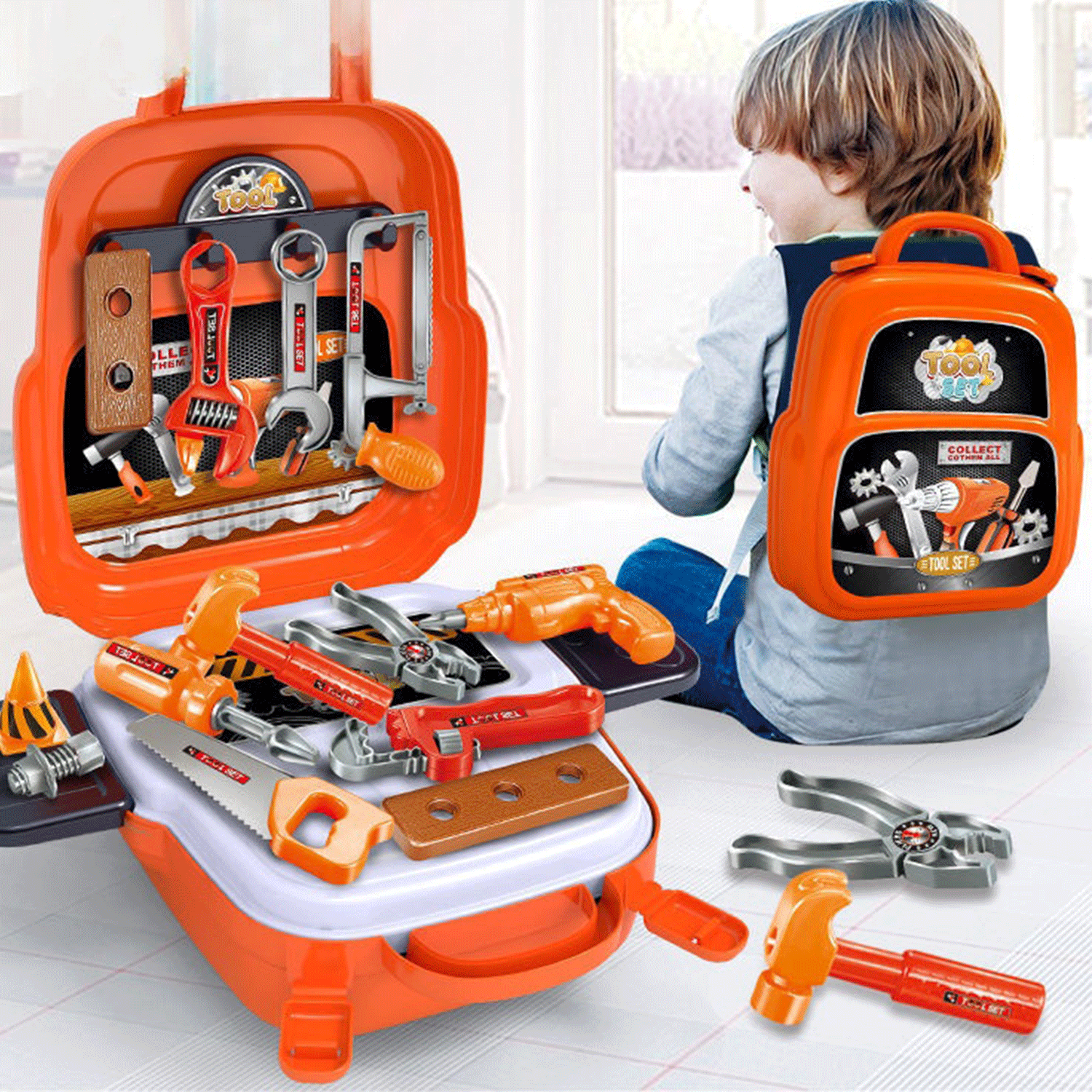 Pretend Play Backpack Tool Toy Set 6
