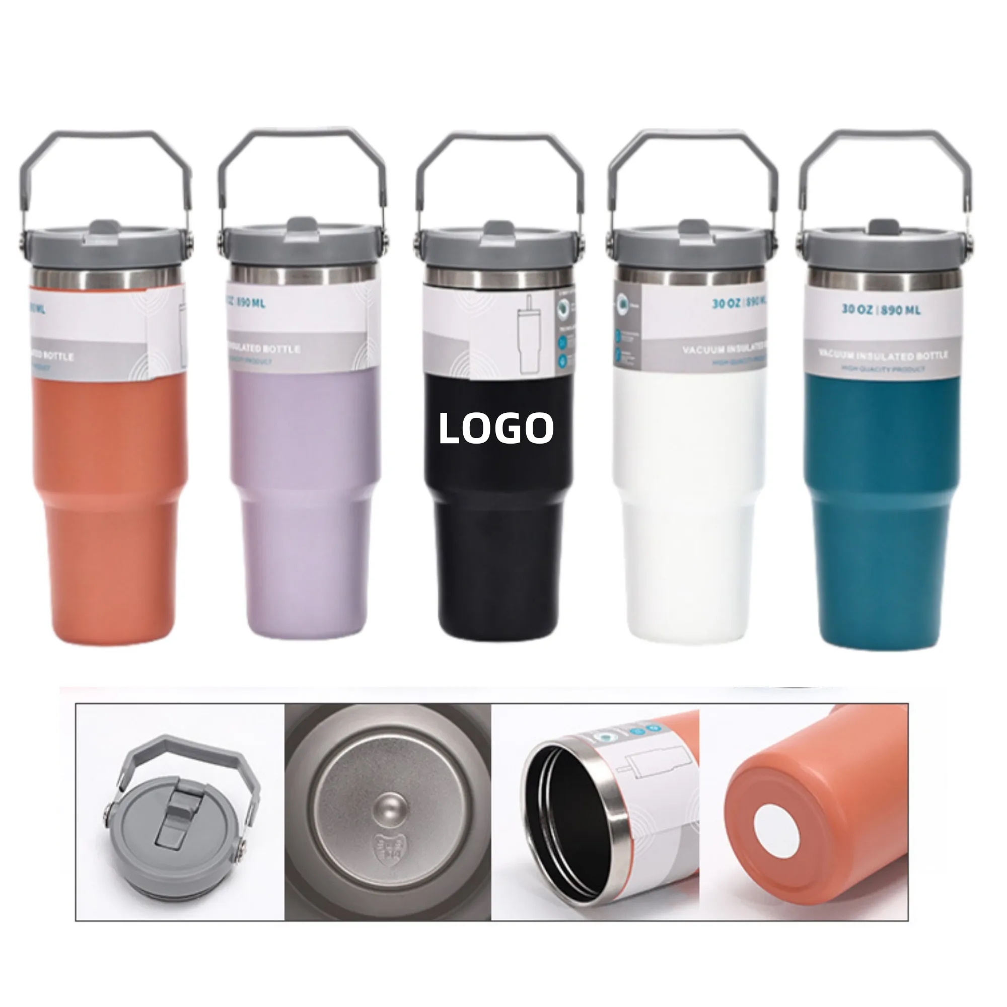 30oz 304 Stainless Steel Insulated Straw Cup 1