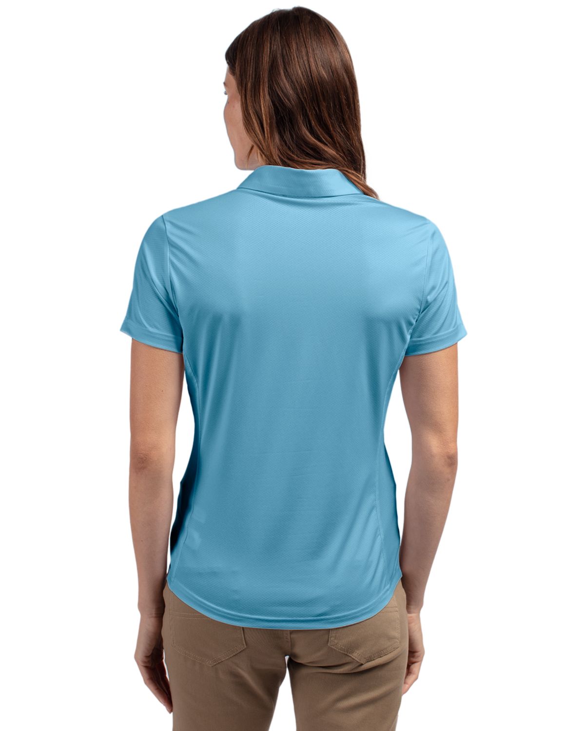 Prospect Eco Textured Stretch Recycled Womens Short Sleeve Polo