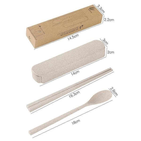 3pcs Portable Flatware Set With Case 2