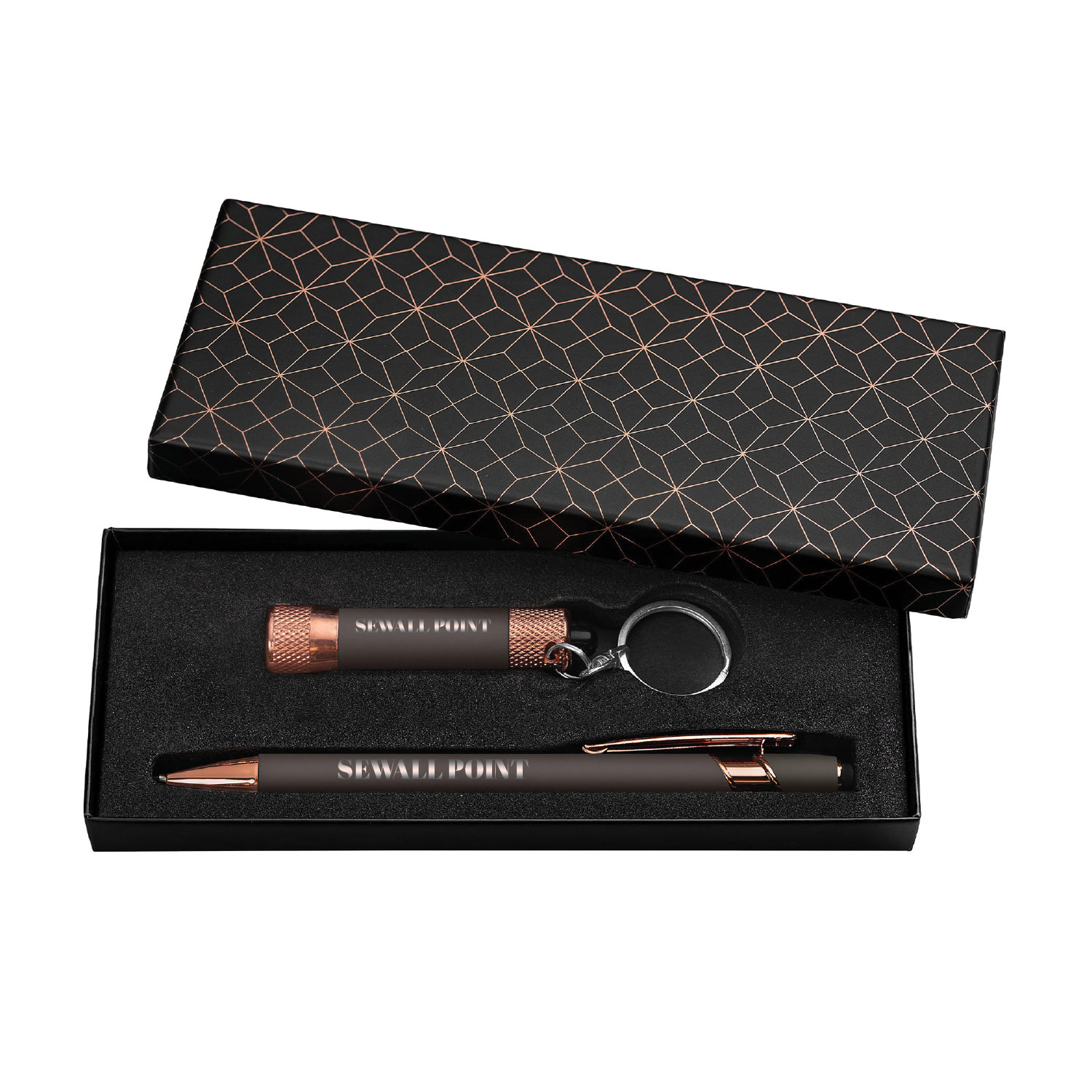Luxe Geometric LED Mini Light & Pen Gift Set 5