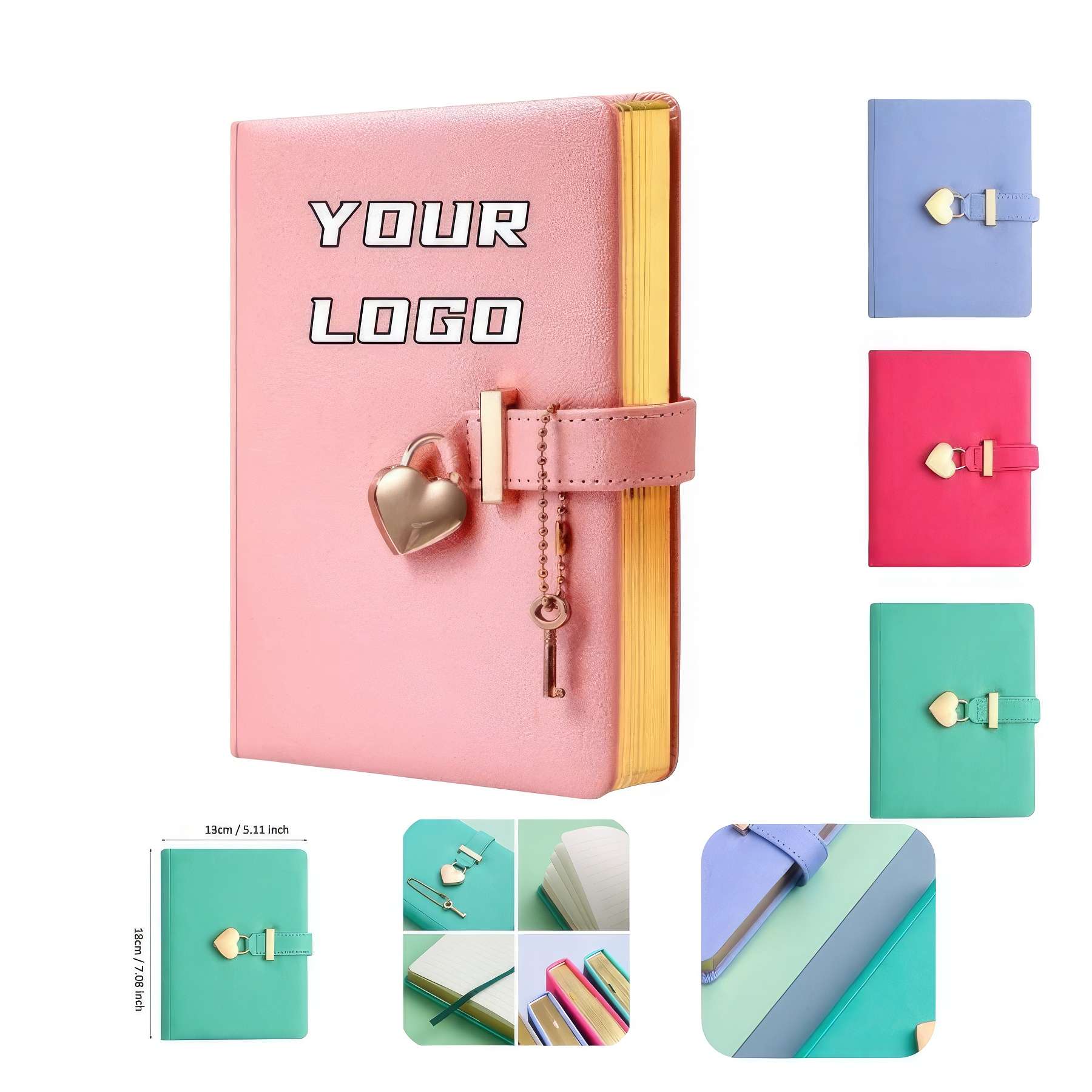 Custom Logo B6 Notebook with Lock 1