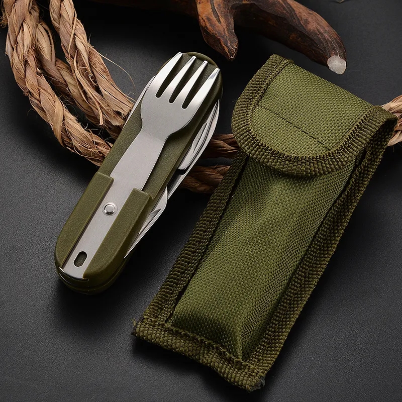 Foldable Camping Cutlery Set 4