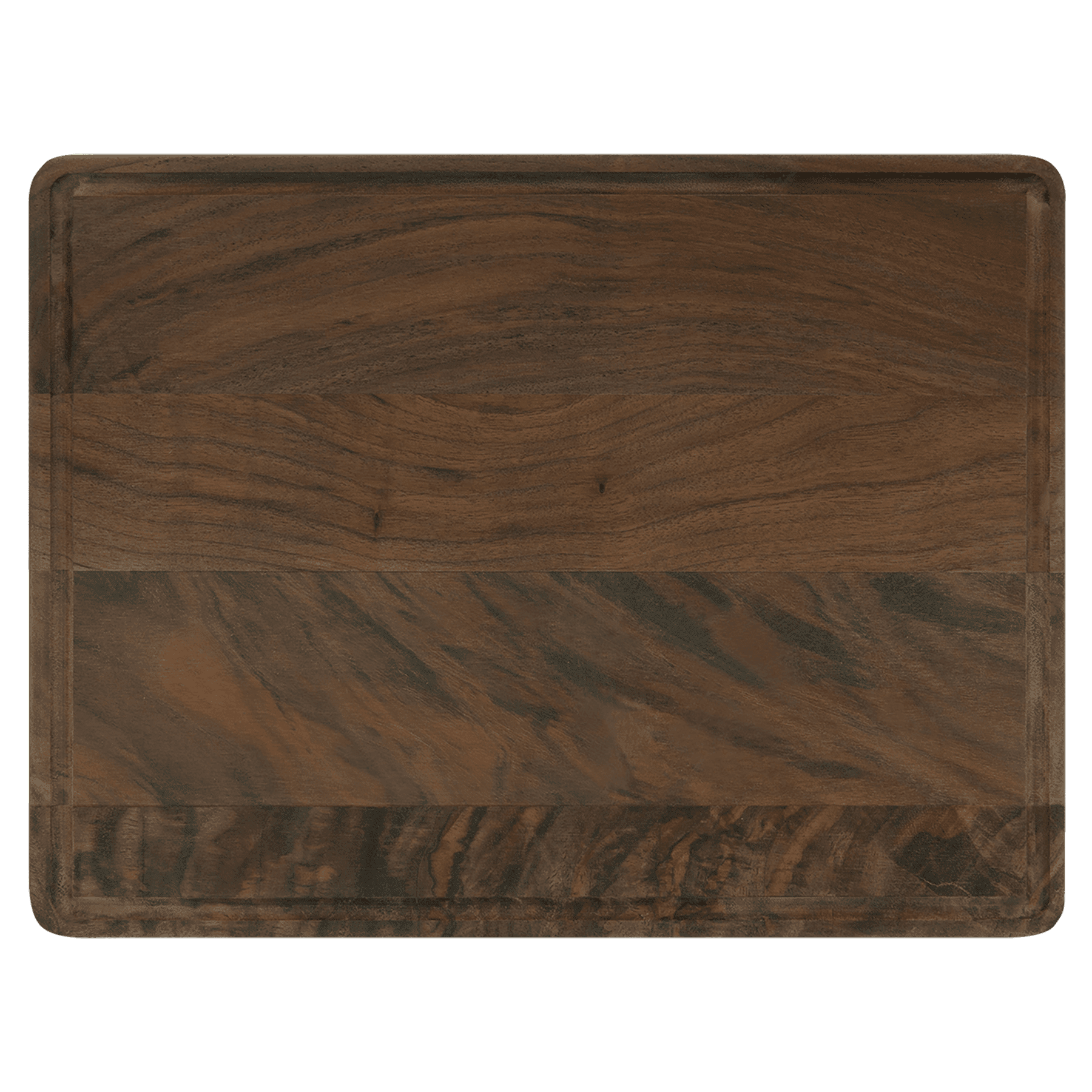 11 1/2" x 8 3/4" Walnut Cutting Board with Drip Ring 1