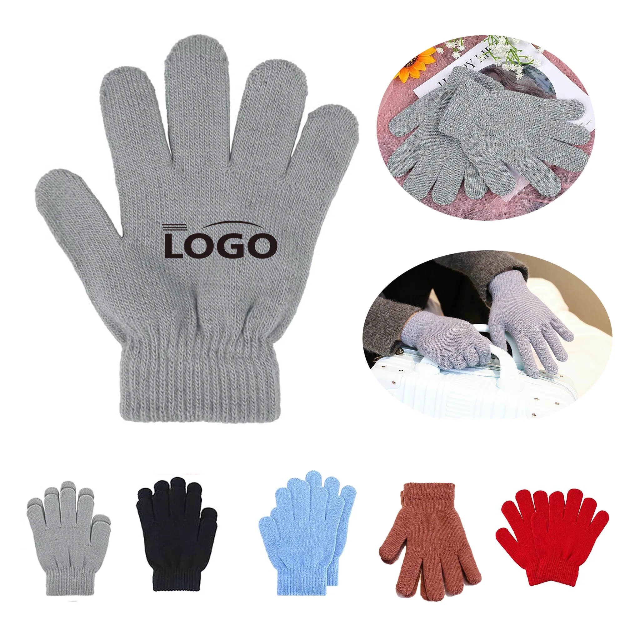 Kid's Stretchy Warm Knit Gloves 3