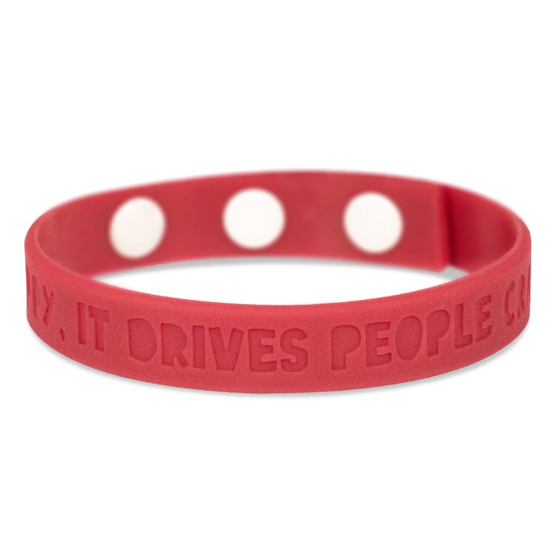 Debossed Silicone Adjustable  Wristbands 161