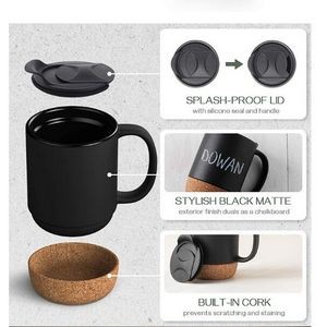 Valentine's Day Christmas Ceramic Coffee Mug With PP Lid 4